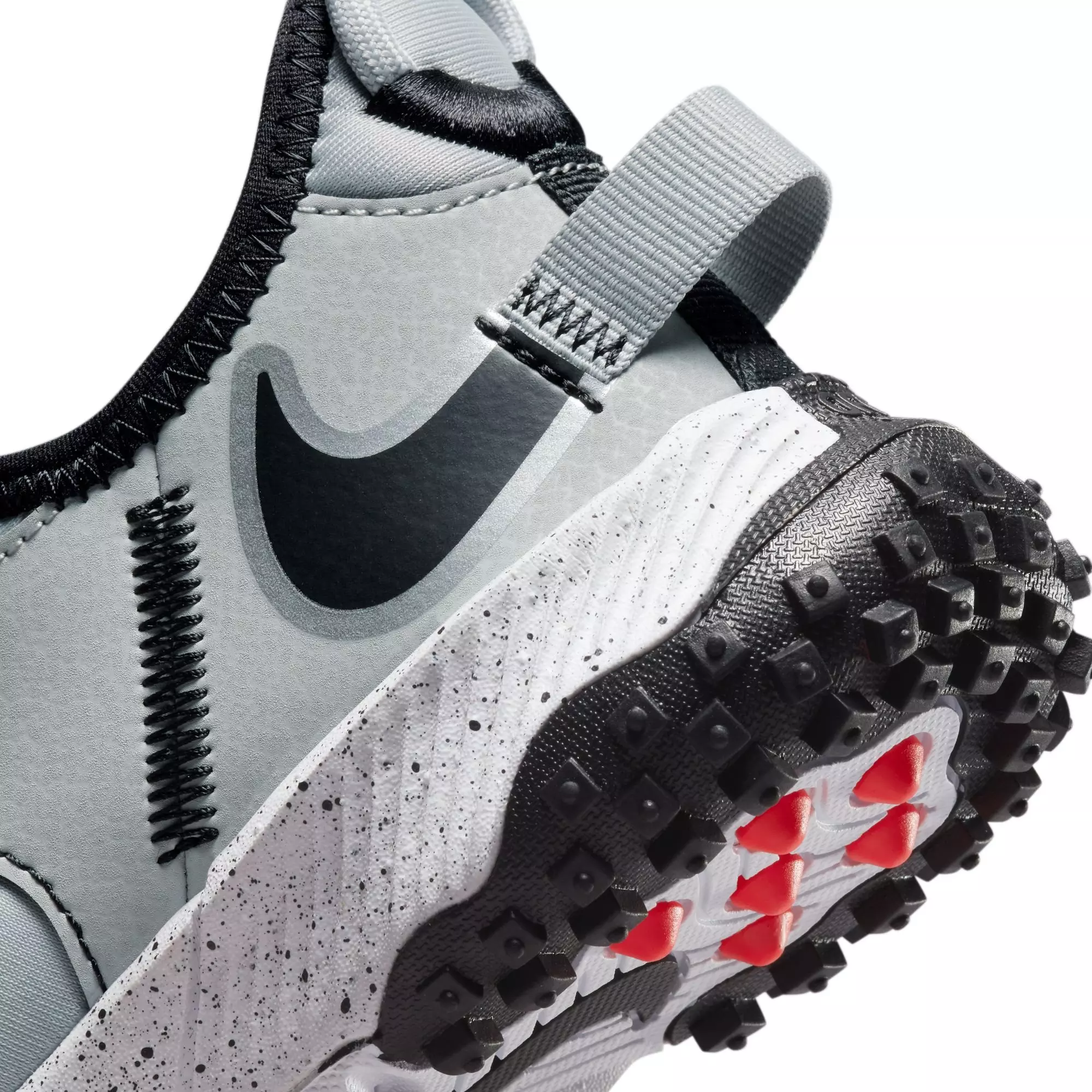 Nike Future Field "Smoke Grey/Black/Bright Crimson/White" Grade School Boys' Baseball Shoe - GREY