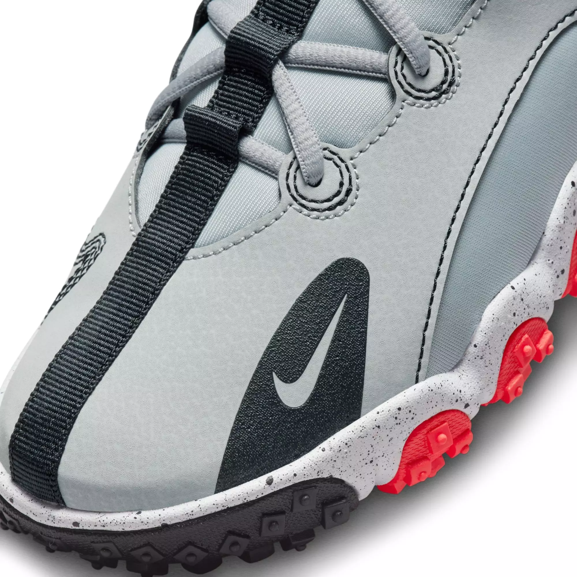 Nike Future Field "Smoke Grey/Black/Bright Crimson/White" Grade School Boys' Baseball Shoe - GREY