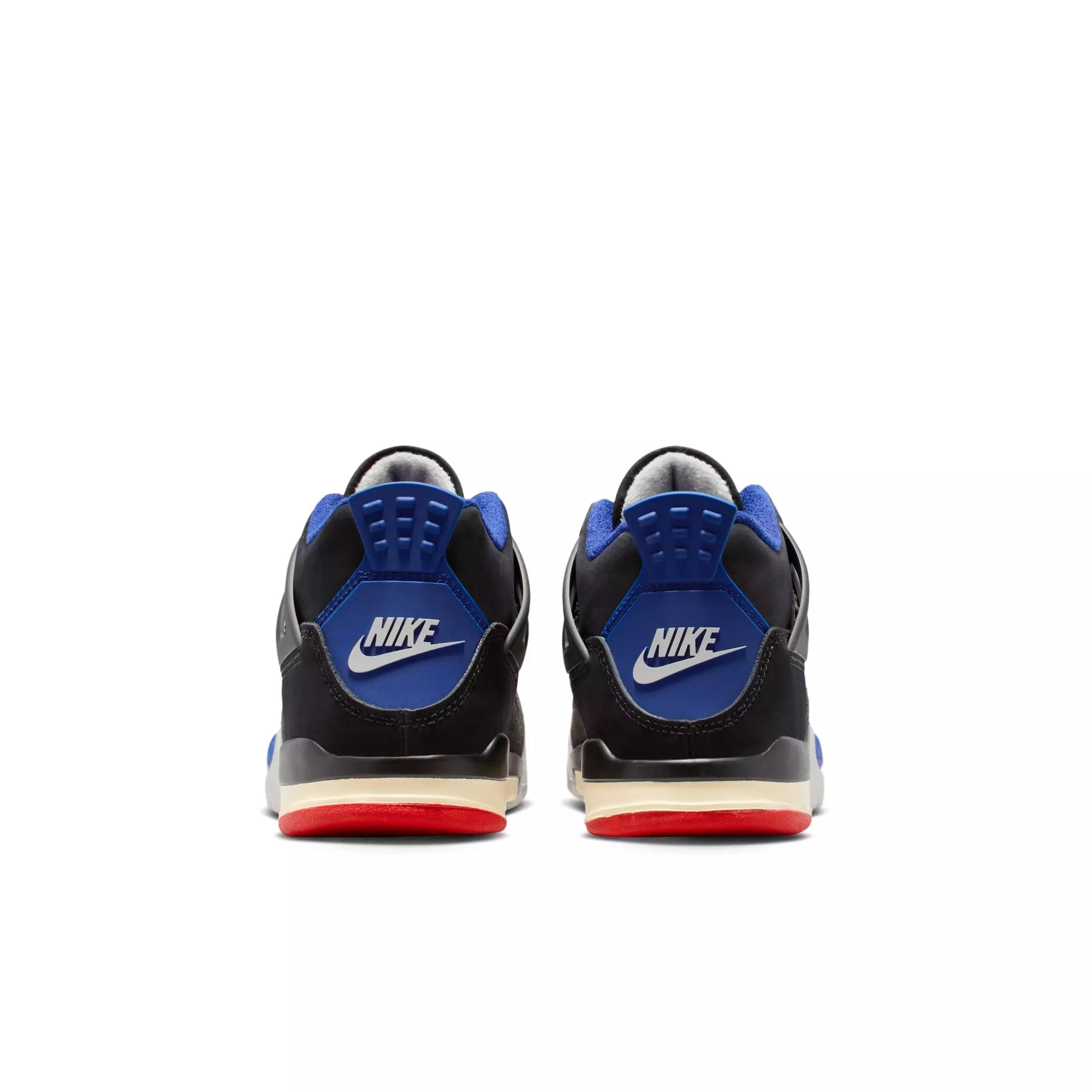 Jordan 4 Retro "Rare Air" Preschool Kids' Shoe - BLACK/FIRE RED/DEEP ROYAL BLUE
