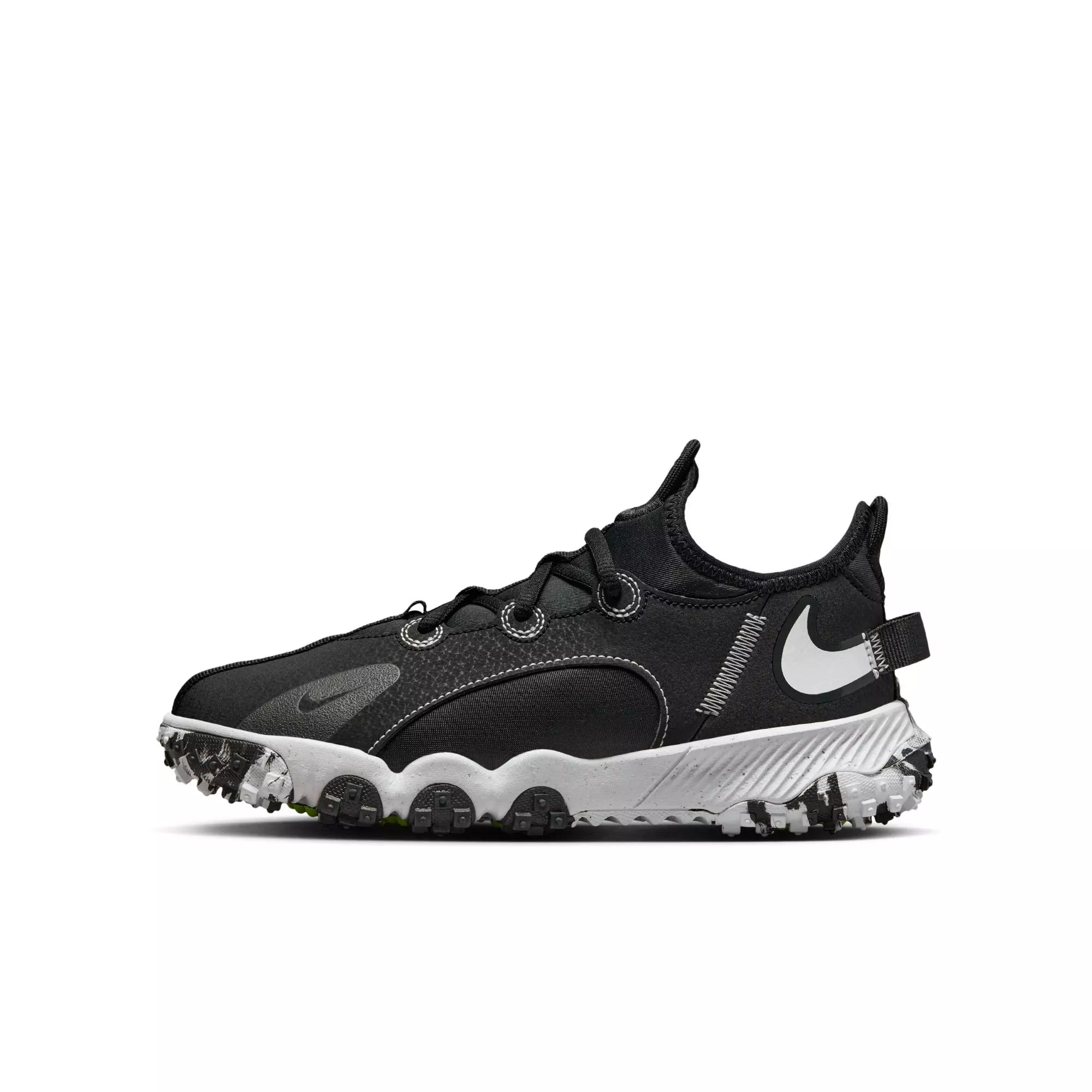Nike Future Field "Black/White/Dk Smoke Grey/Volt" Preschool Boys' Baseball Shoe - BLACK