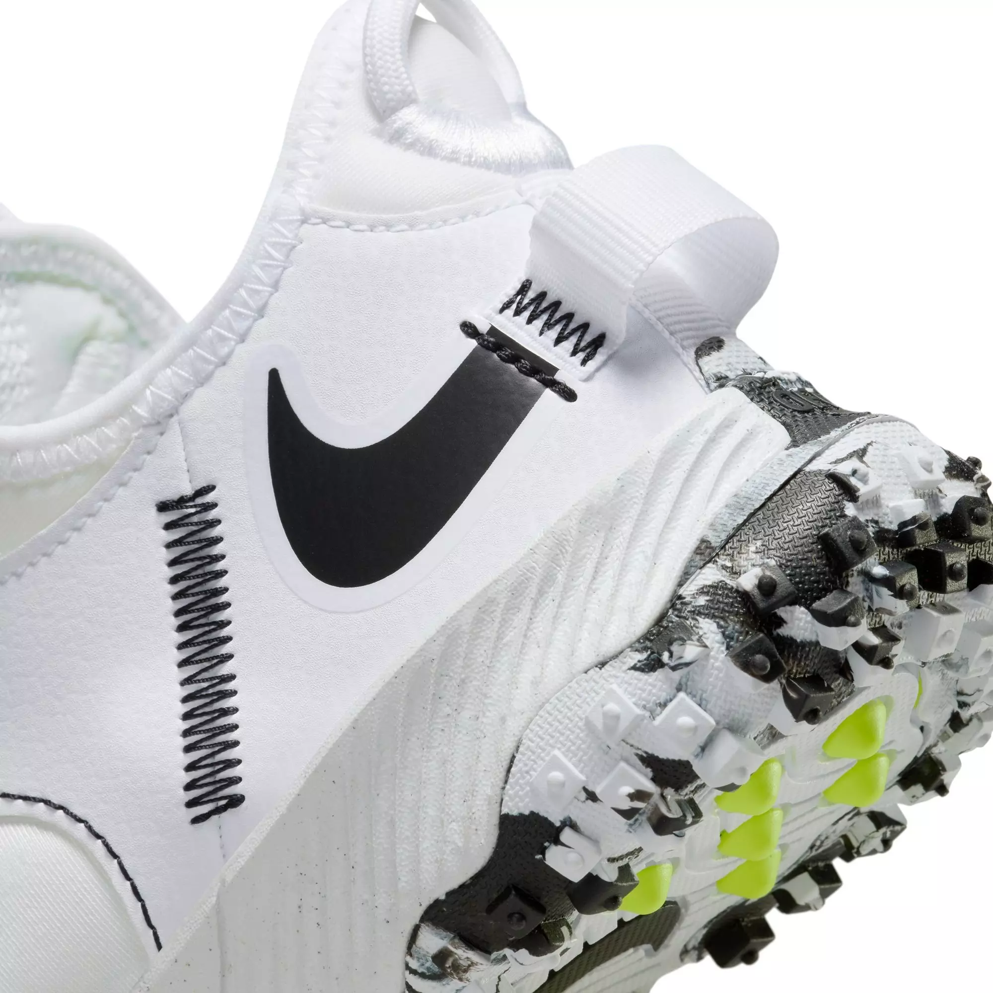 Nike Future Field "White/Black/Volt" Grade School Boys' Baseball Cleat - WHITE