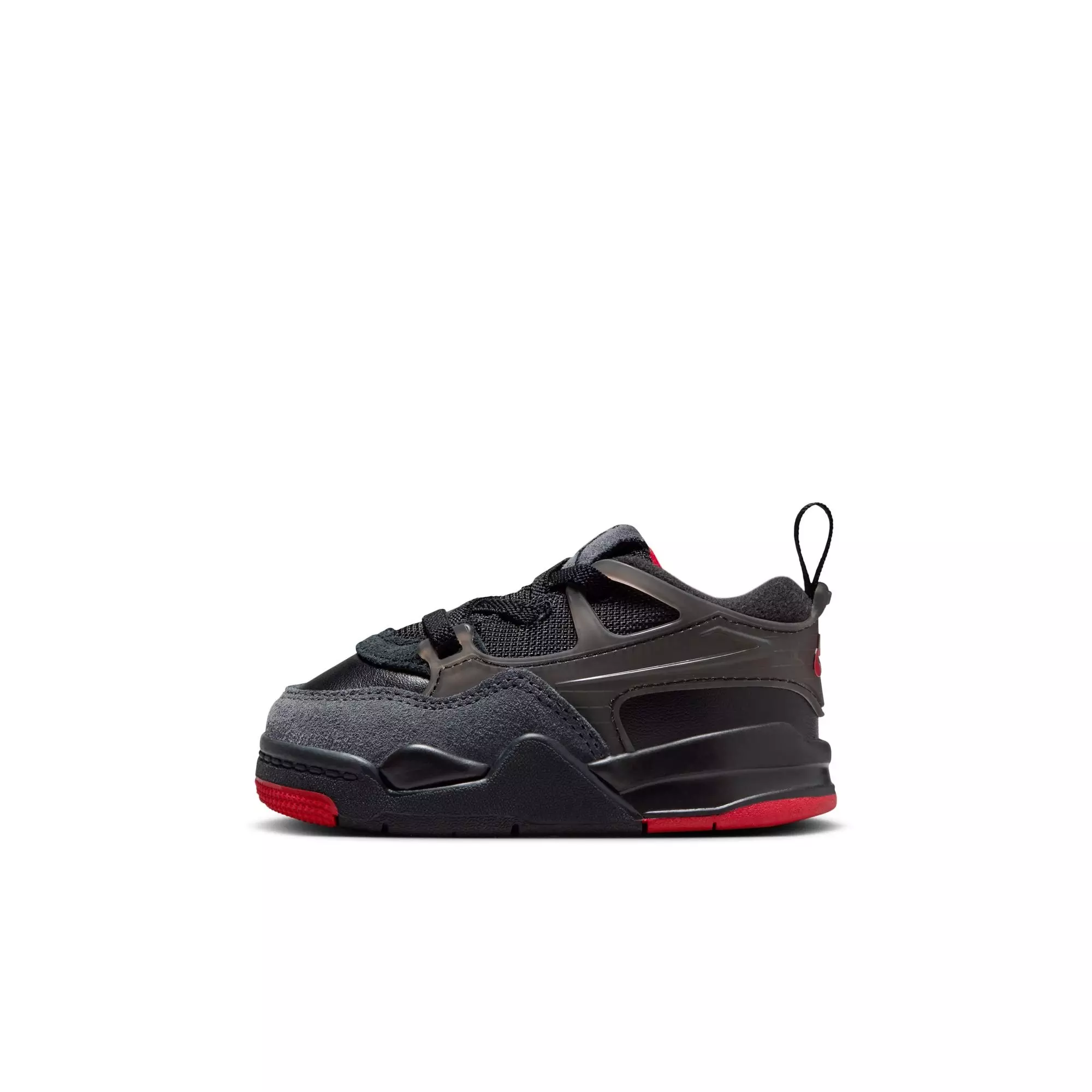 Jordan 4 RM "Black/Varsity Red/Anthracite" Toddler Boys' Shoe - BLACK/RED/WHITE