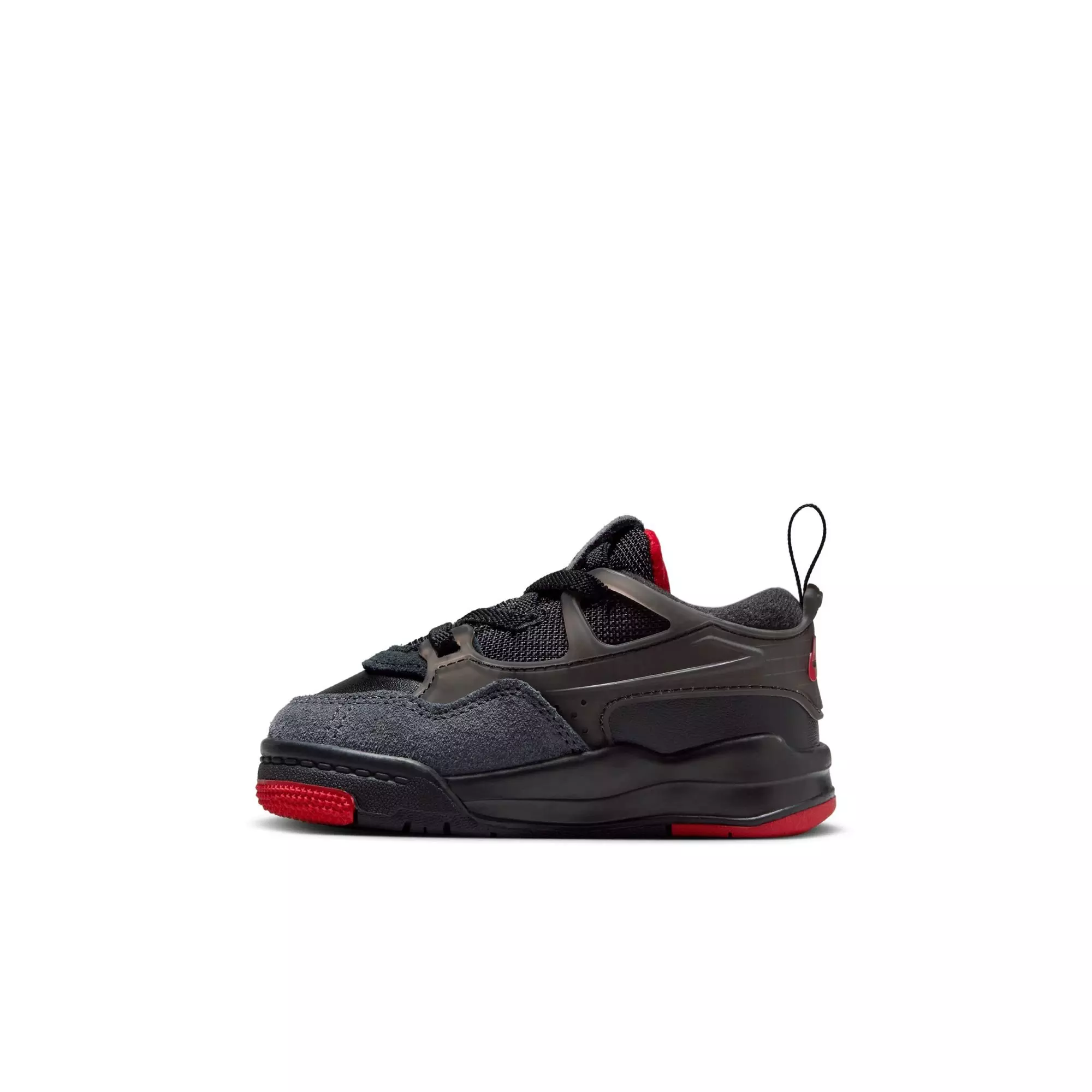 Jordan 4 RM "Black/Varsity Red/Anthracite" Toddler Boys' Shoe - BLACK/RED/WHITE