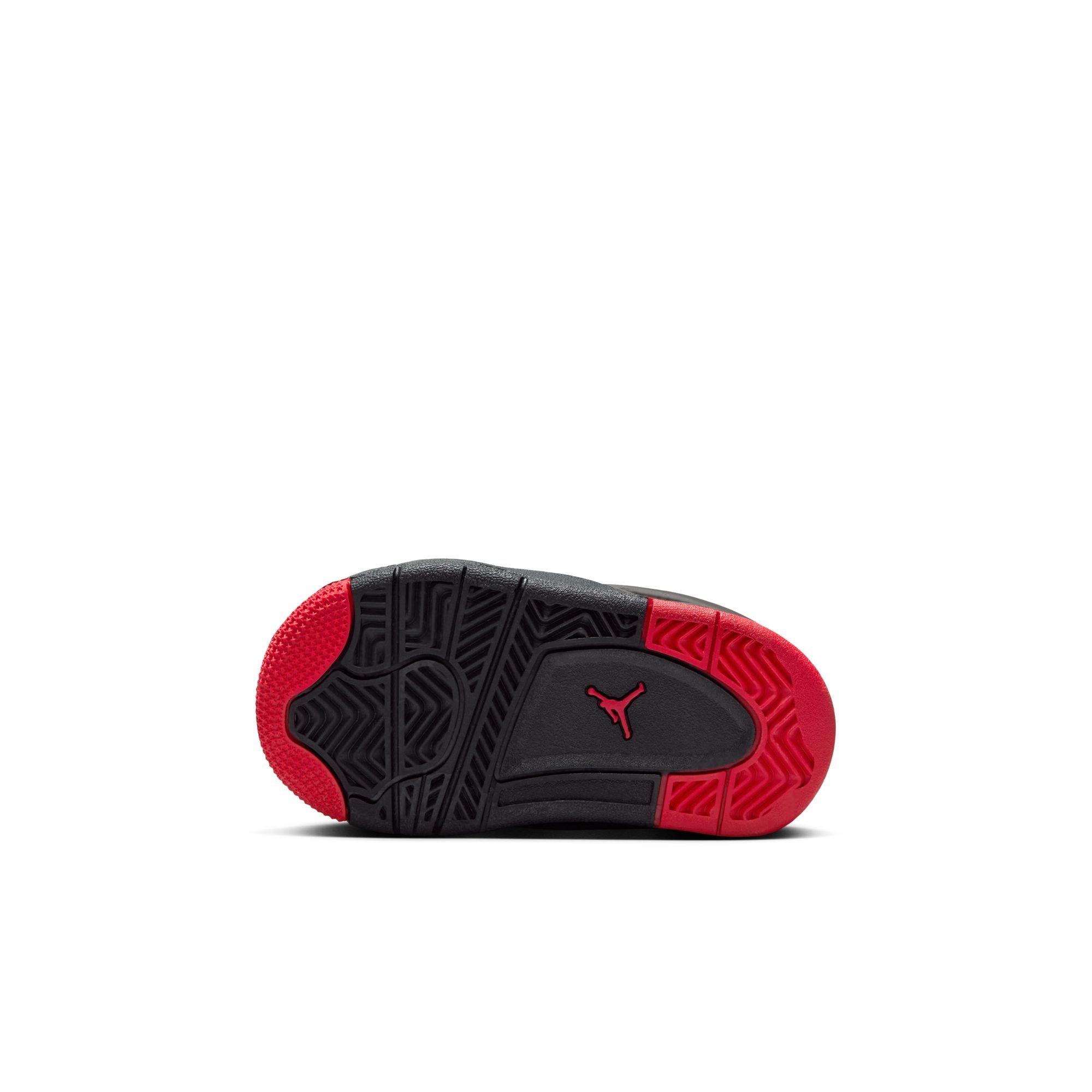 Jordan 4 RM Toddler Boys' "Black/Varsity Red/Anthracite" Shoe