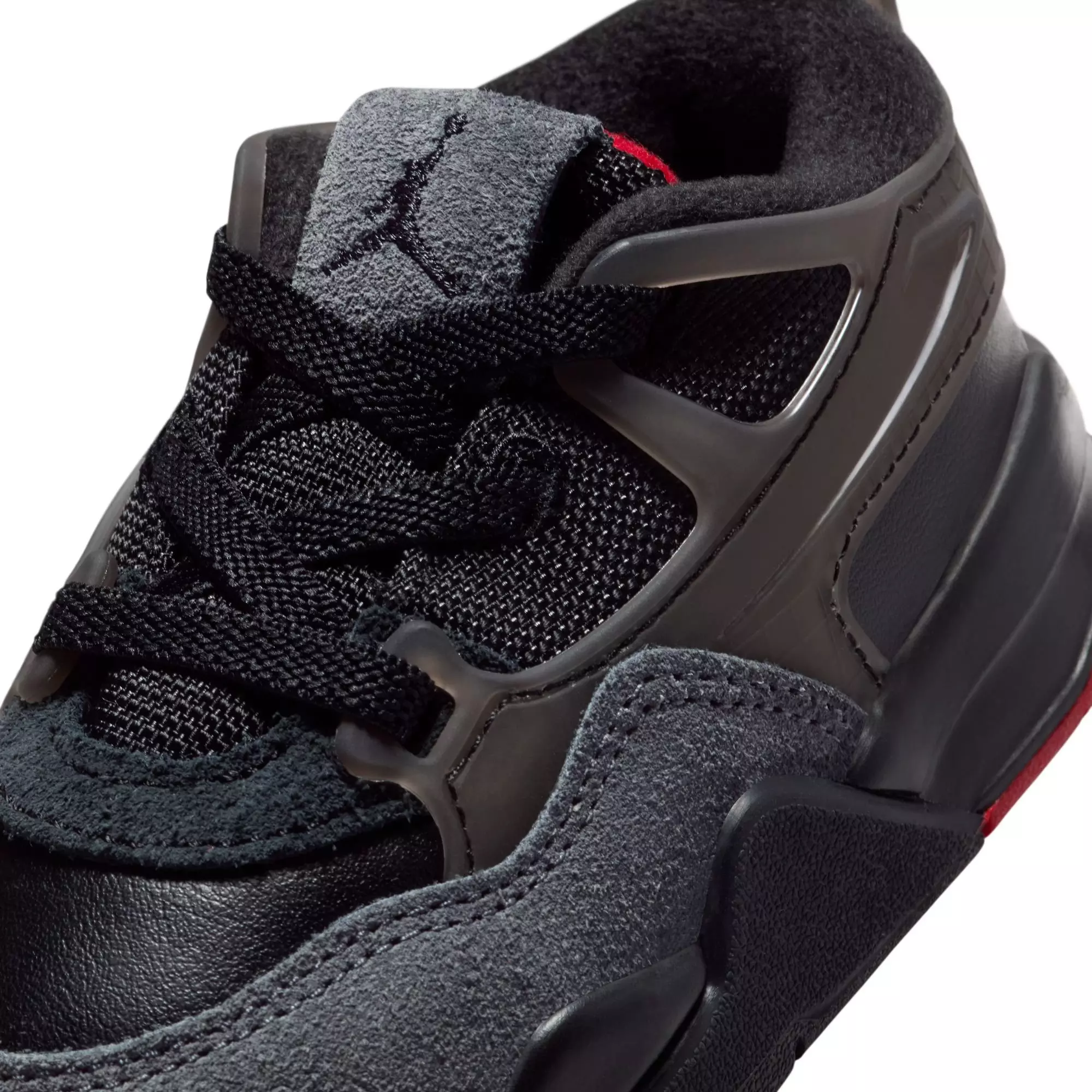 Jordan 4 RM "Black/Varsity Red/Anthracite" Toddler Boys' Shoe - BLACK/RED/WHITE
