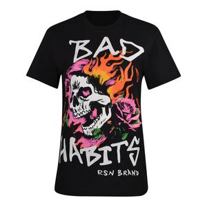 Reason Women's Bad Habits Skull Tee - Black