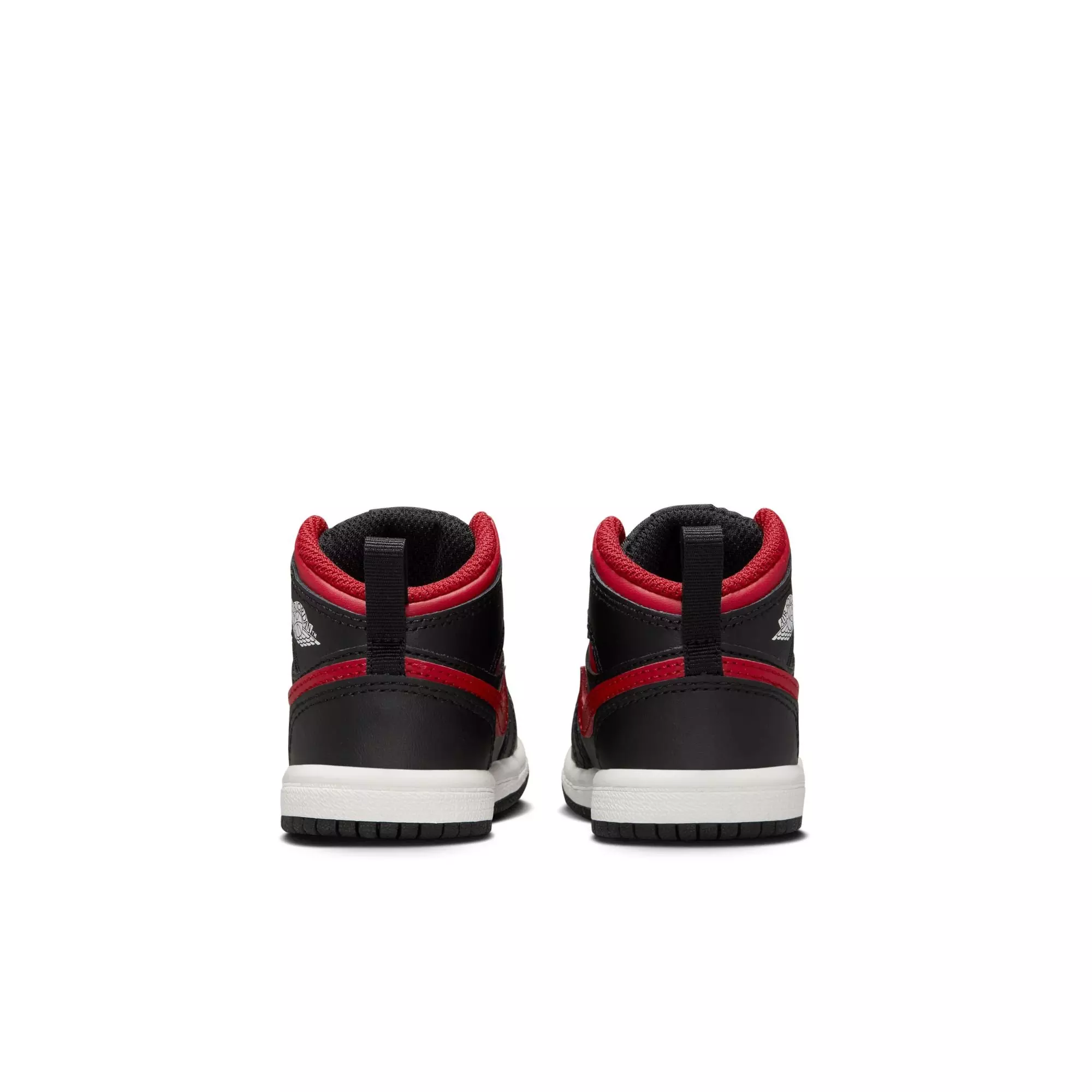 Jordan 1 Mid "Black/Varsity Red/Summit White" Toddler Boys' Shoe - BLACK/RED