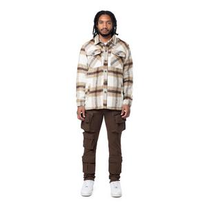 Smoke Rise Men's Plaid Flannel Overshirt - Brown