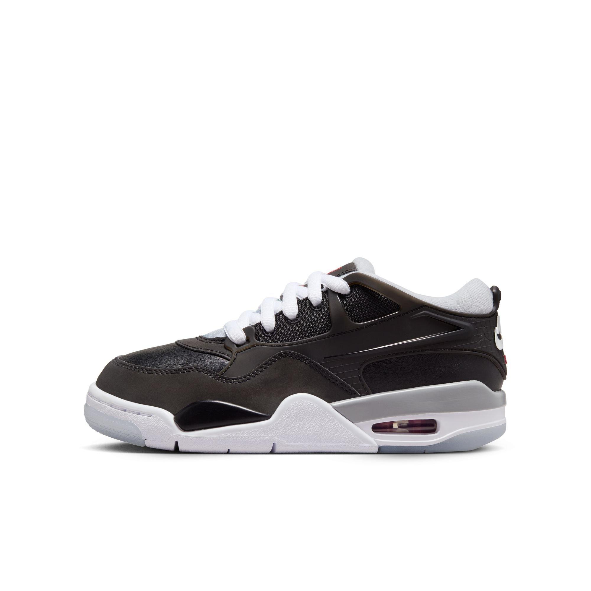 Jordan 4 RM Grade School Boys' "Black/FIre Red/Wolf Grey/White" Shoe