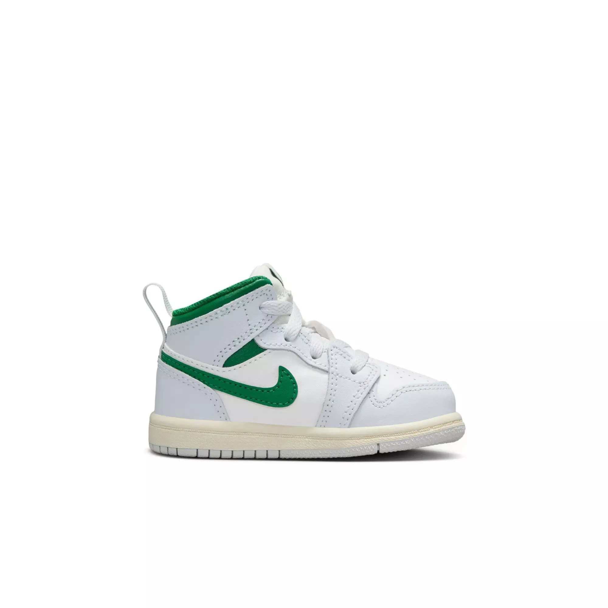 Jordan 1 Mid "Summit White/Pine Green/Pure Platinum" Toddler Boys' Shoe - GREY/WHITE/GREEN ABYSS