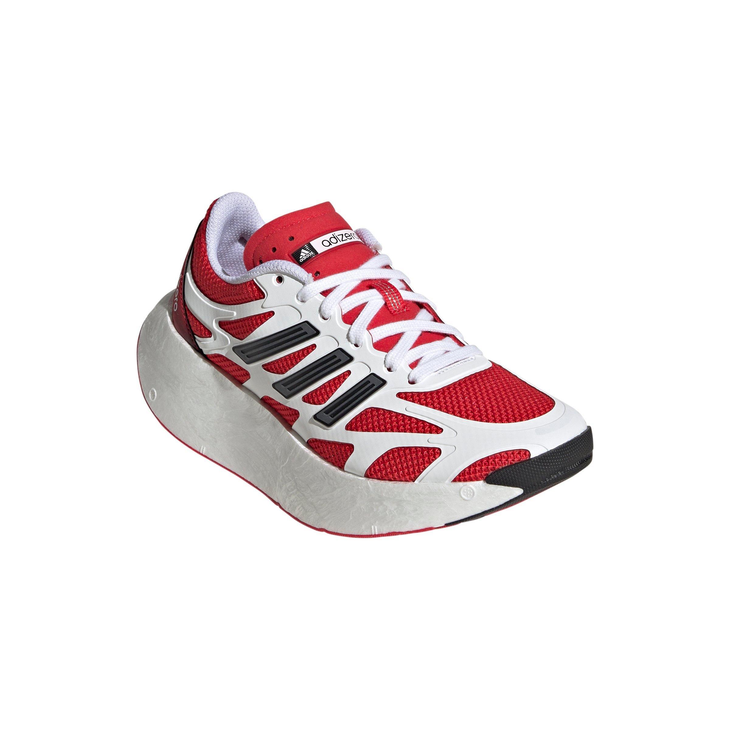 adidas Adizero Aruku Grade School Boys' Running "Ftwr White/Pure Ruby/Core Black" Shoe