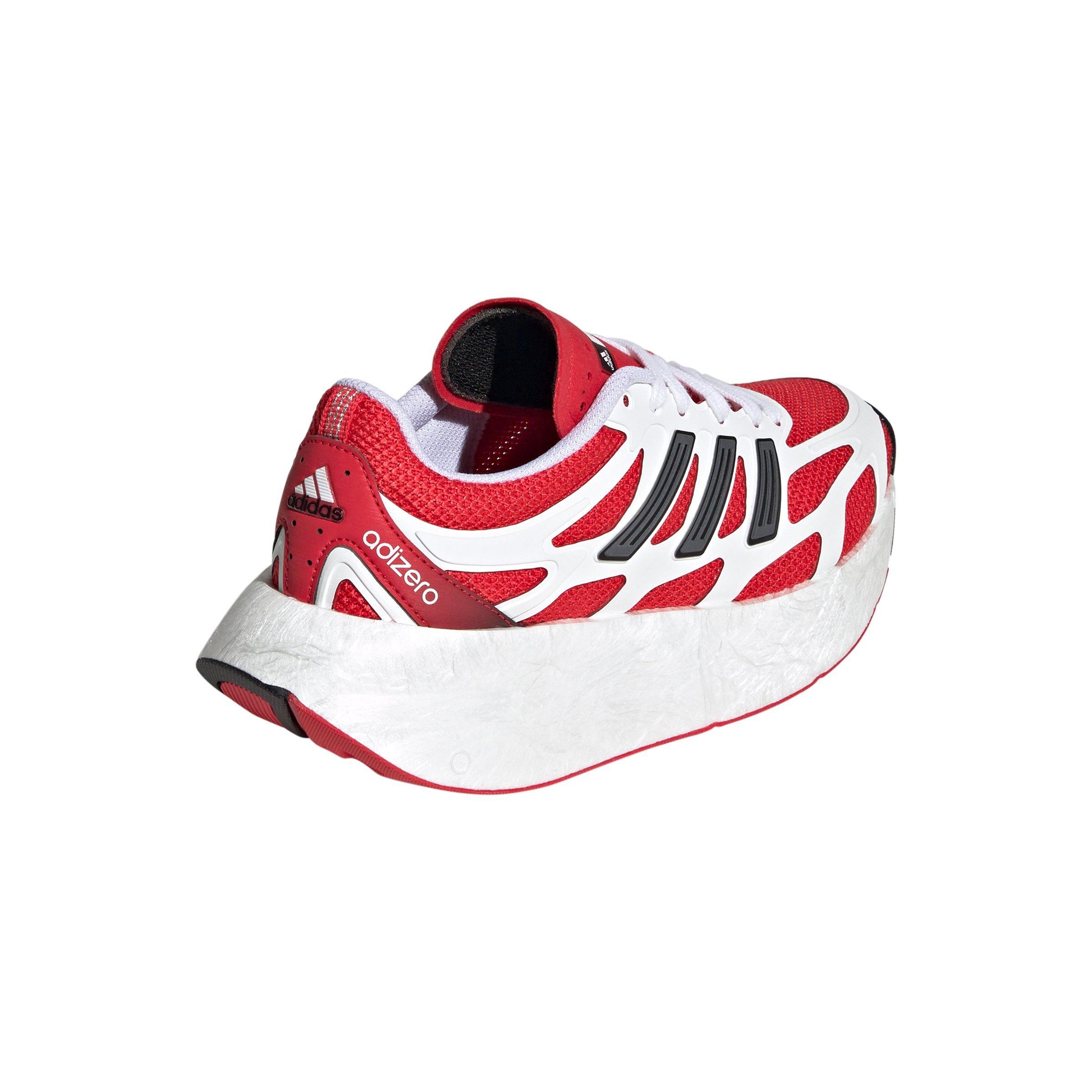adidas Adizero Aruku Grade School Boys' Running "Ftwr White/Pure Ruby/Core Black" Shoe