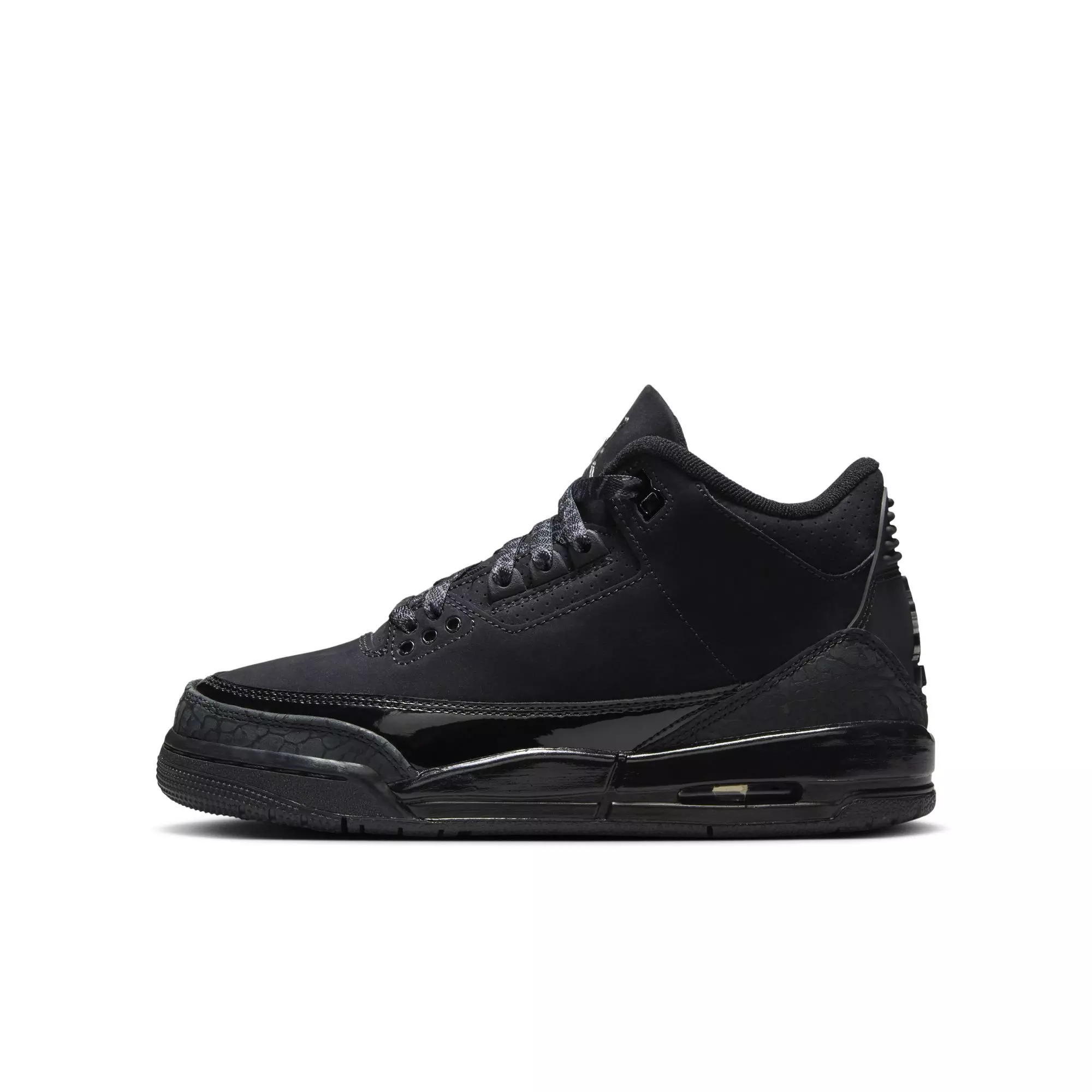 Jordan 3 Retro "Black Cat" Grade School Kids' Shoe - BLACK/DARK CHARCOAL