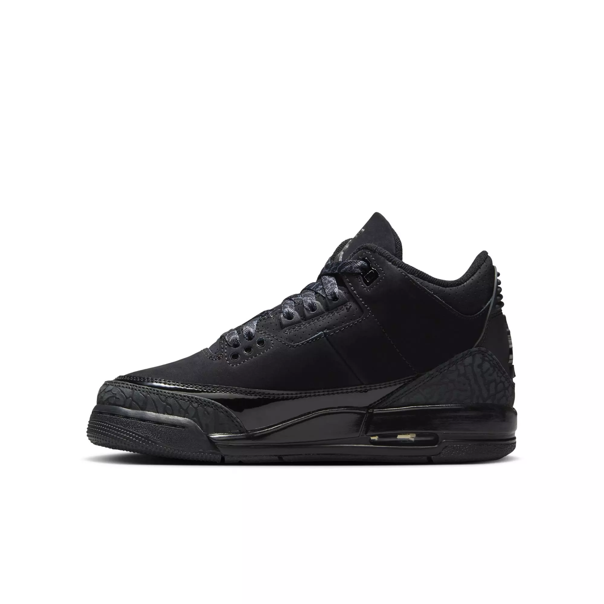 Jordan 3 Retro "Black Cat" Grade School Kids' Shoe - BLACK/DARK CHARCOAL