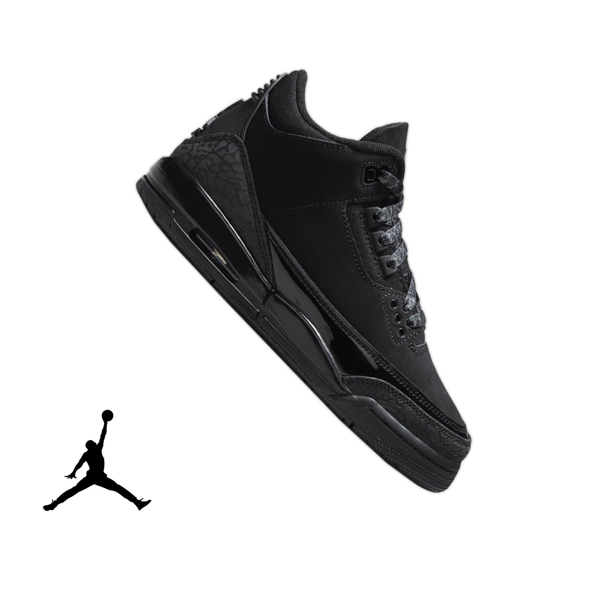 Jordan 3 Retro "Black Cat" Grade School Kids' Shoe - BLACK/DARK CHARCOAL