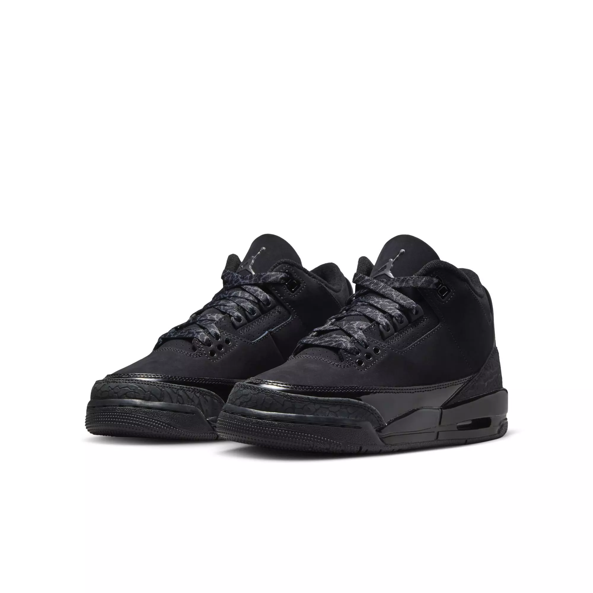 Jordan 3 Retro "Black Cat" Grade School Kids' Shoe - BLACK/DARK CHARCOAL