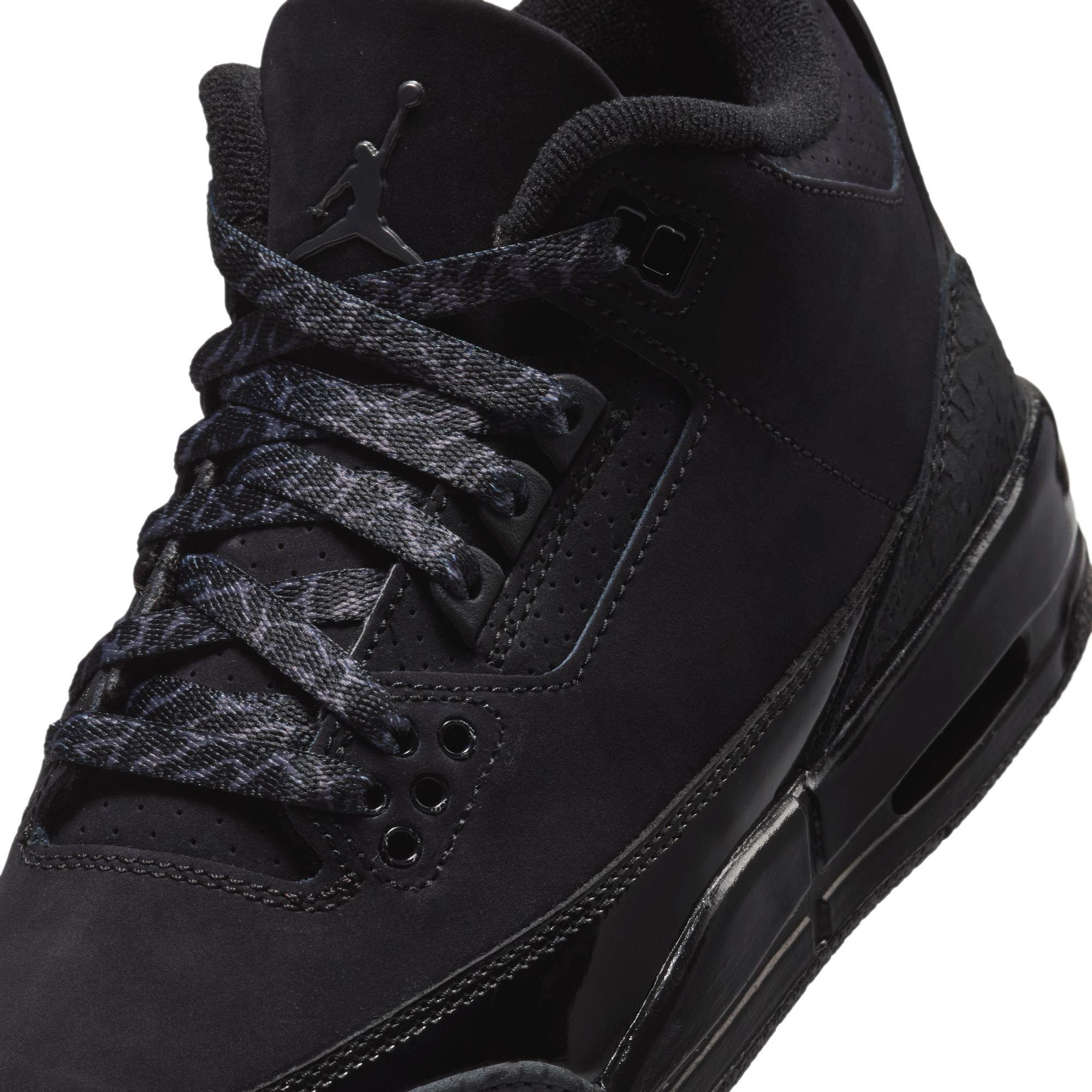 Jordan 3 Retro "Black Cat" Grade School Kids' Shoe