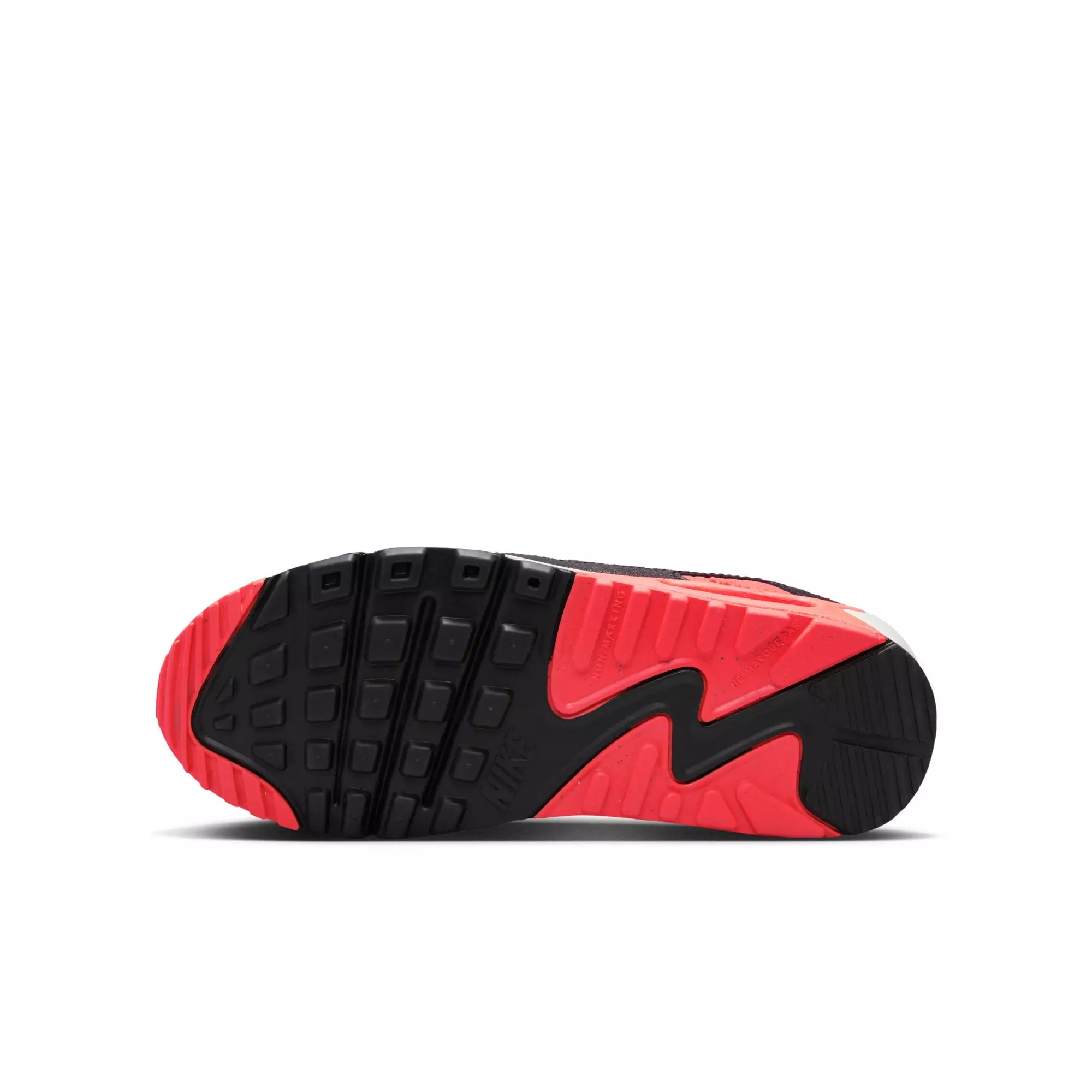 Nike Air Max 90 "Black/Photon Dust/Cool Grey" Grade School Boys' Shoe - BLACK/RED/WHITE