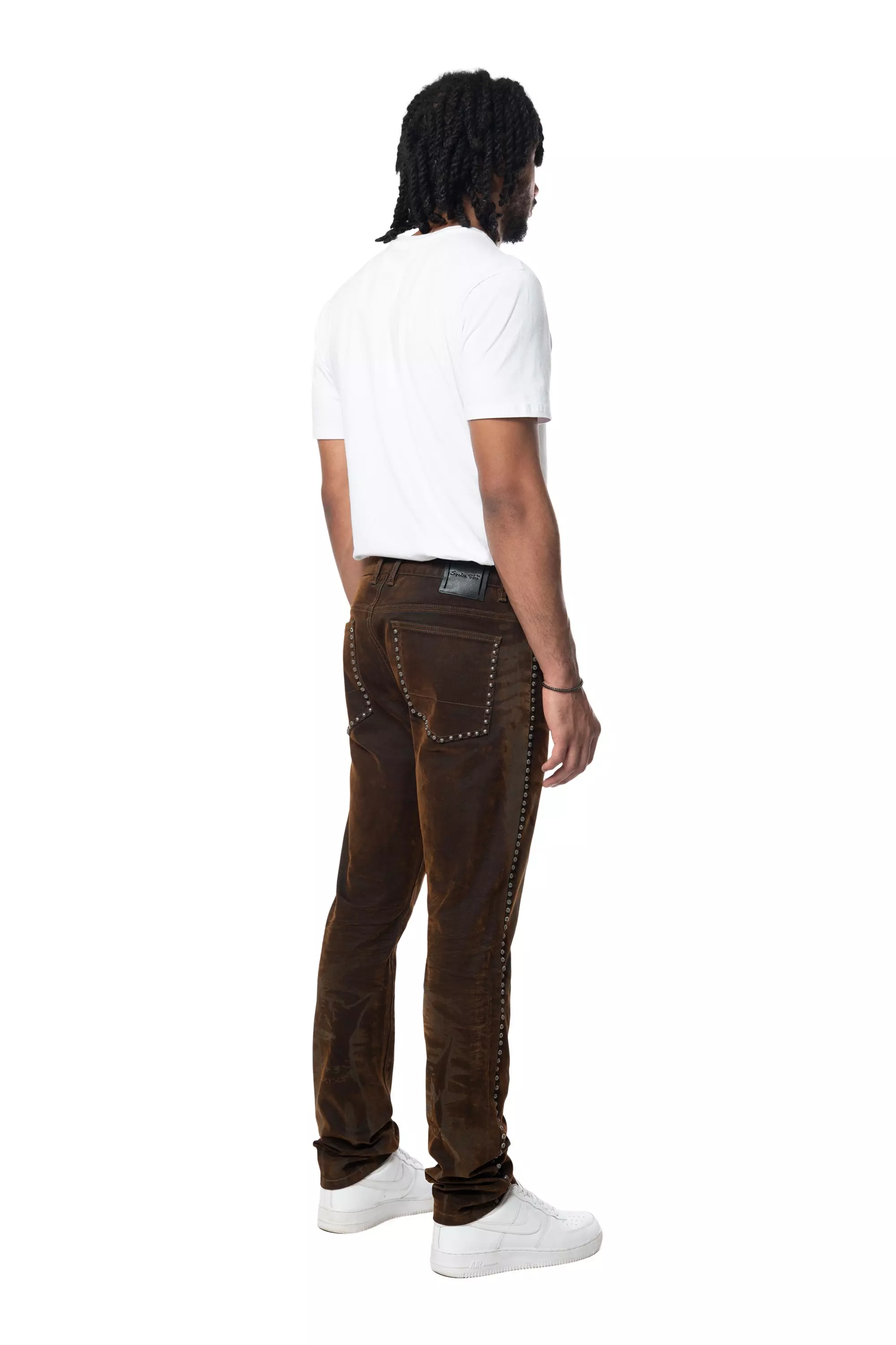 Smoke Rise Men's Doberman Flocked Pants - Dorset - BROWN