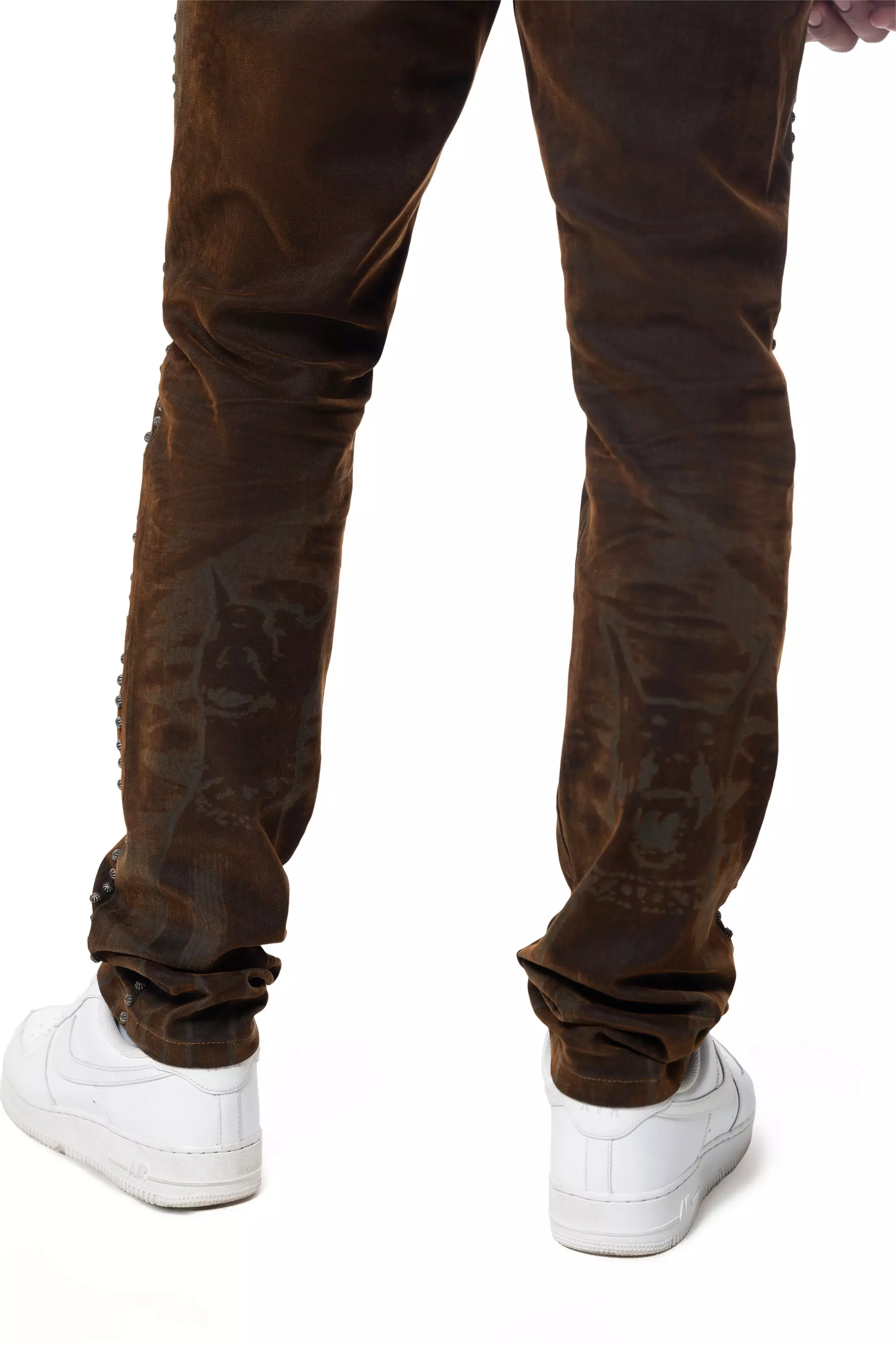 Smoke Rise Men's Doberman Flocked Pants - Dorset - BROWN