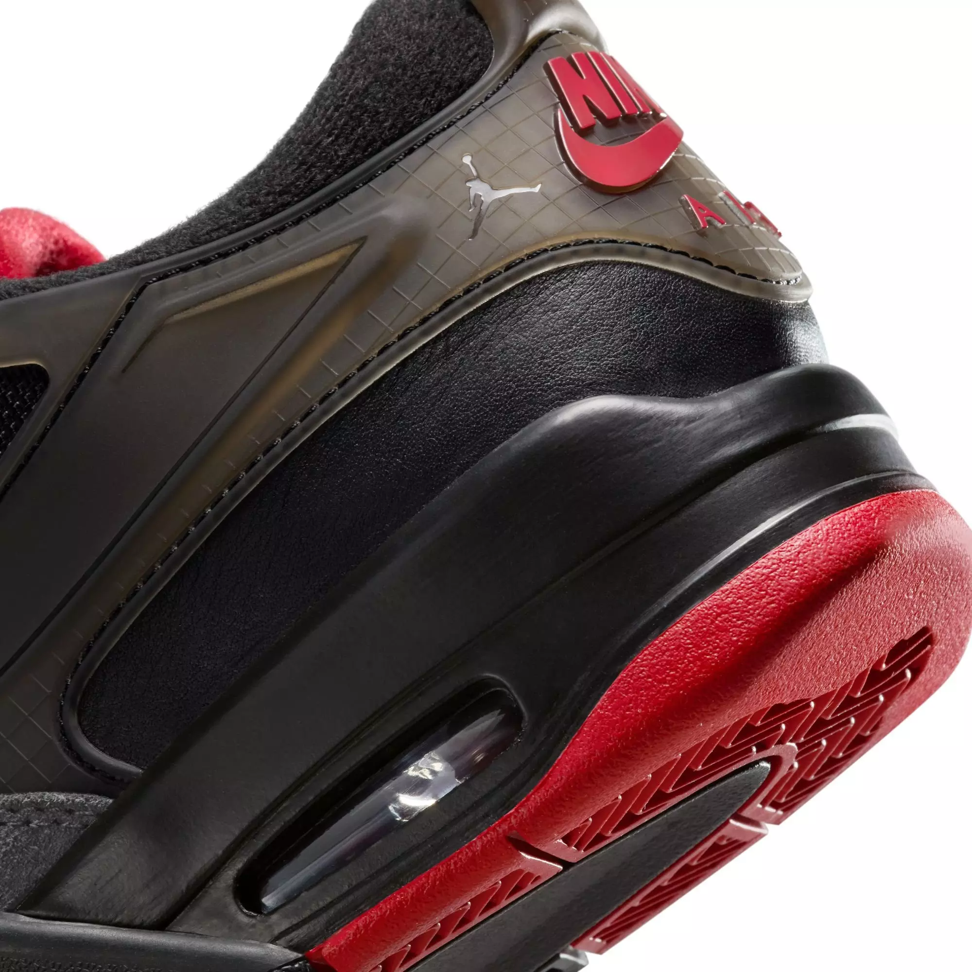 Jordan 4 RM "Black/Varsity Red/Anthracite" Grade School Boys' Shoe - BLACK/RED/WHITE