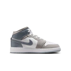 Jordan 1 Mid SE "White/Cool Grey/Medium Grey" Grade School Boys' Shoe