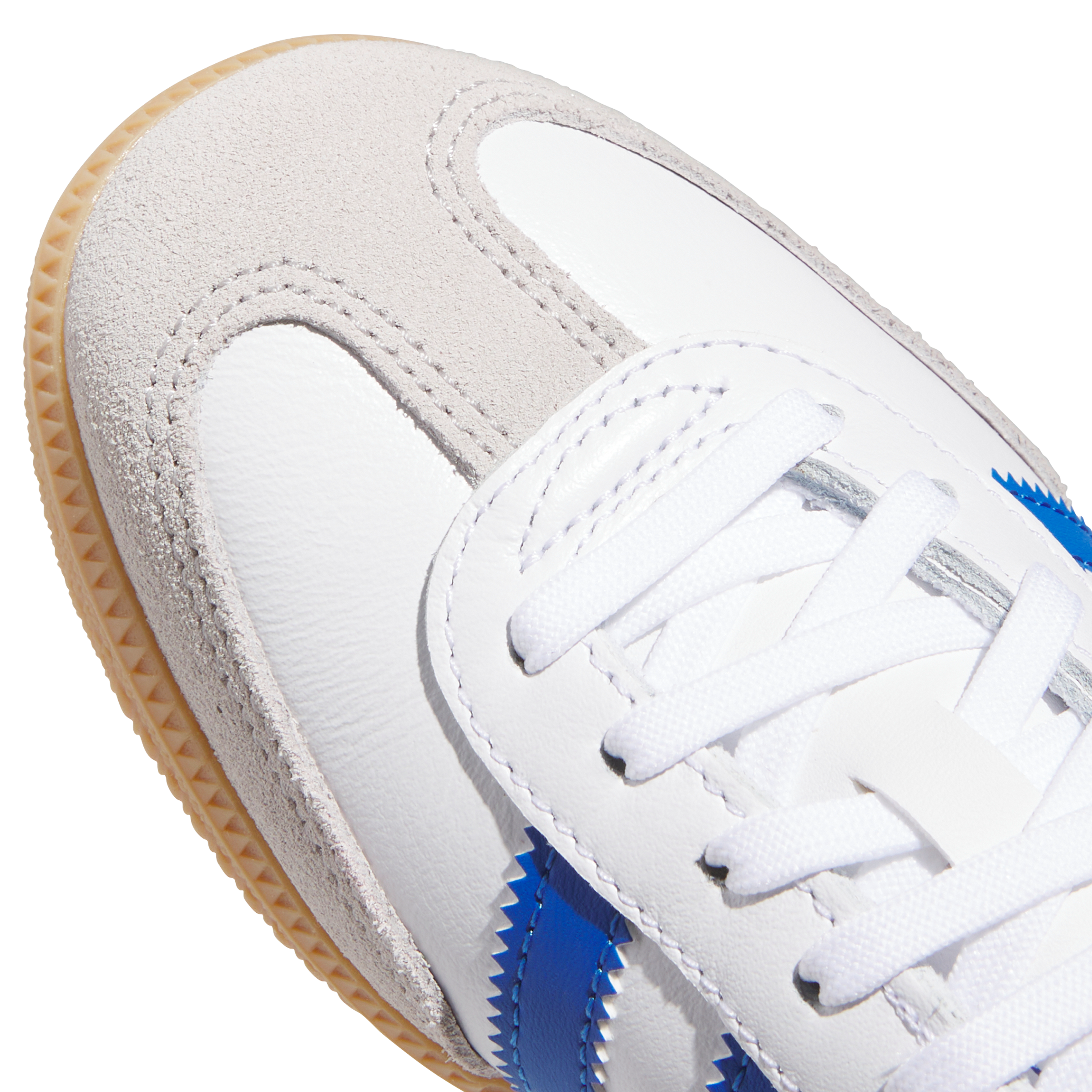 adidas Originals Samba OG Preschool Boys' "Ftwr White/Blue/Gum" Shoe