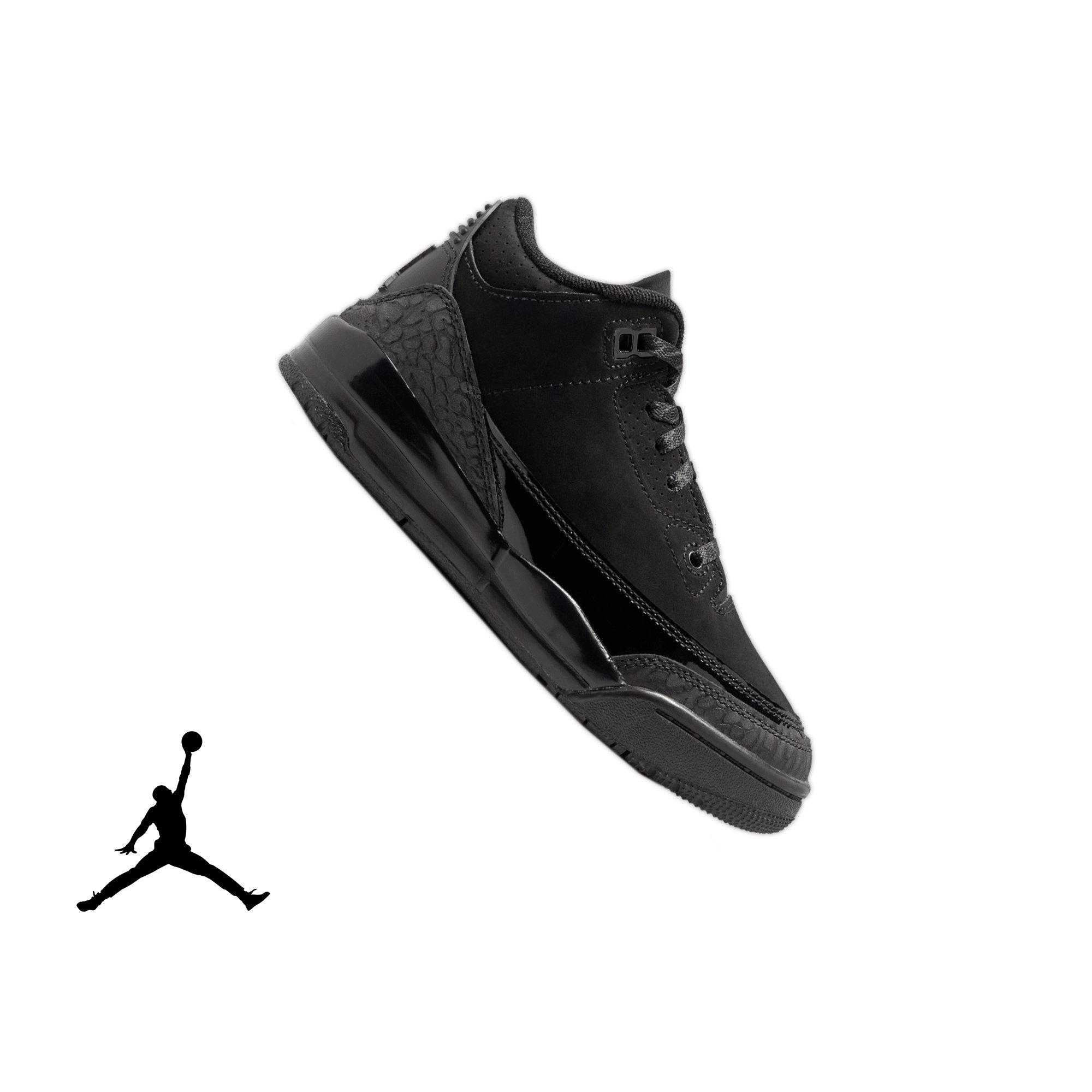 Jordan 3 Retro "Black Cat" Preschool Kids' Shoe - BLACK/DARK CHARCOAL