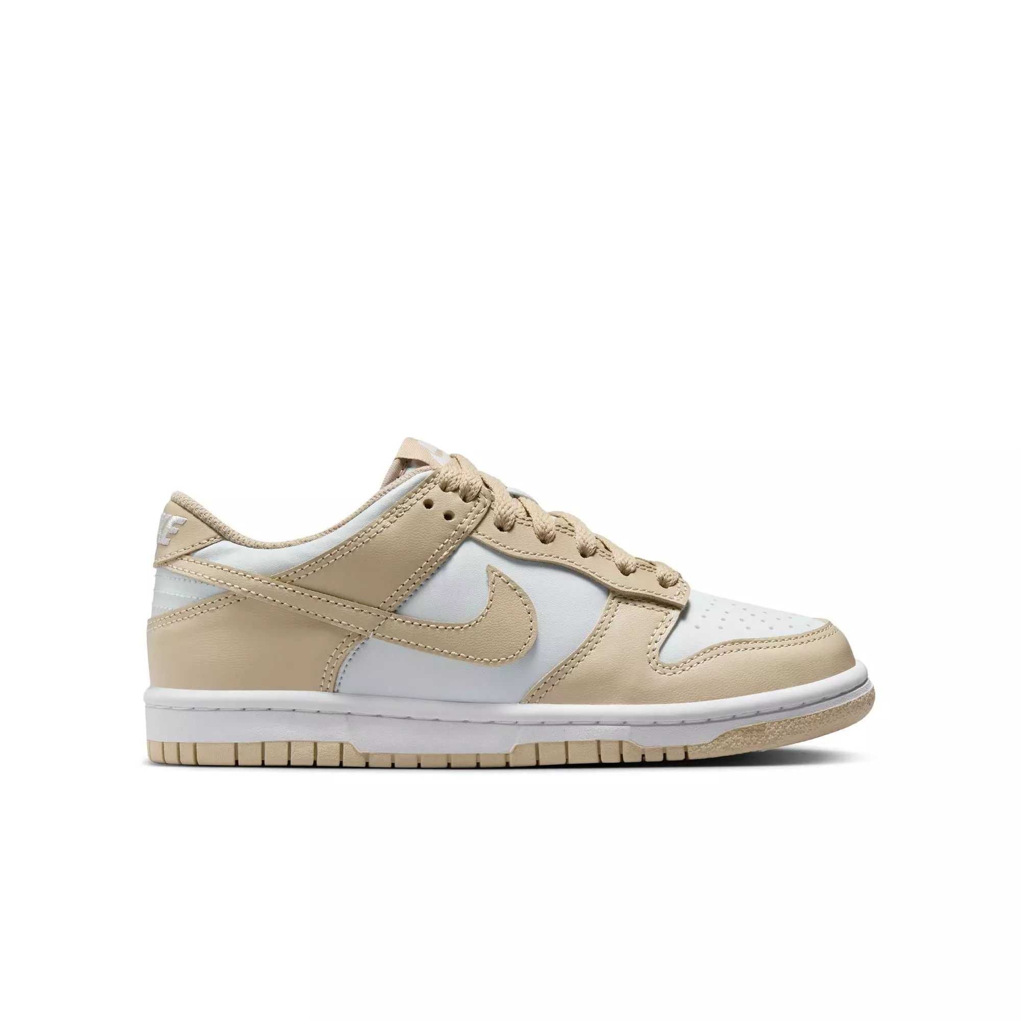 Nike Dunk Low "Desert Khaki/Pure Platinum" Grade School Boys' Shoe - TAN