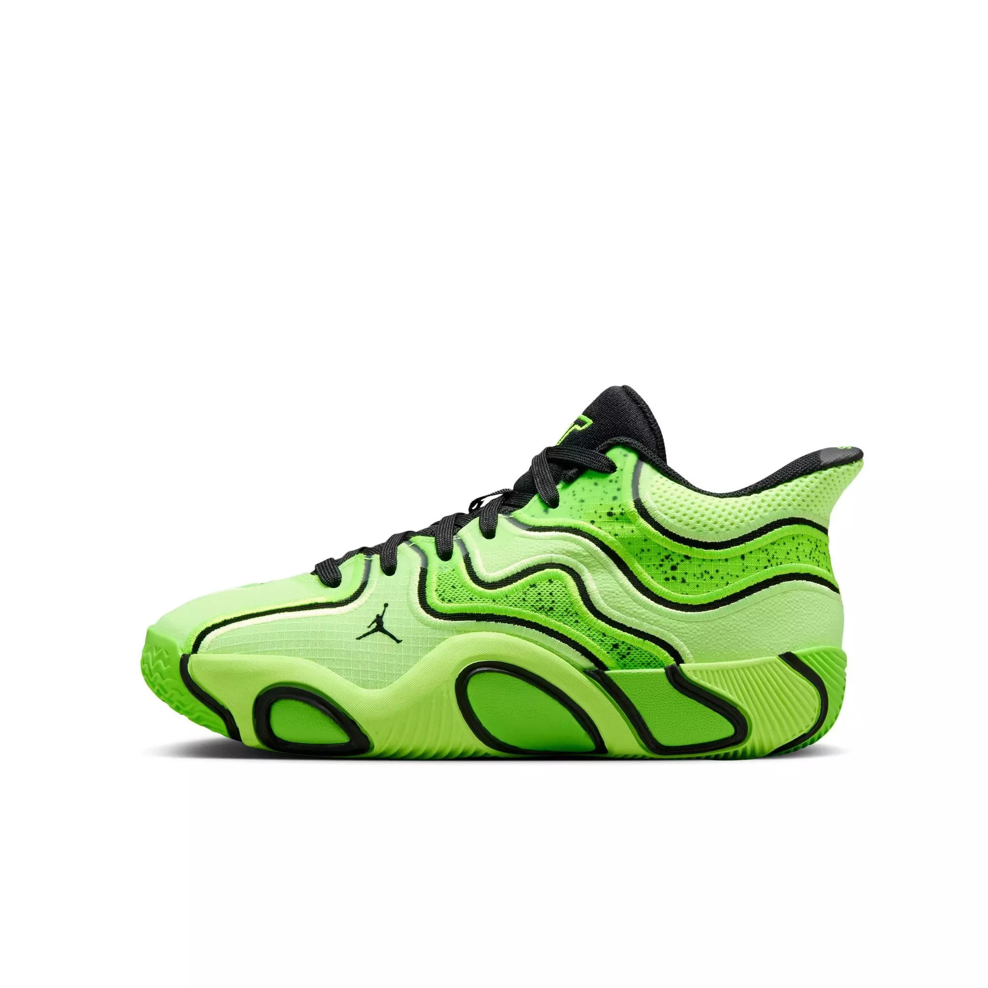 Jordan Tatum 3 "Ghost Green/Black/Electric Green" Grade School Boys' Shoe - GREEN/WHITE