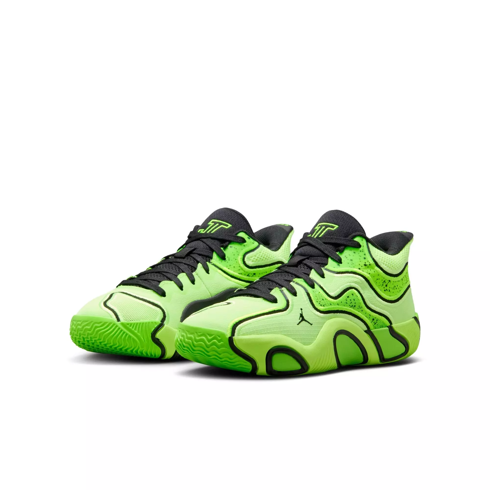 Jordan Tatum 3 "Ghost Green/Black/Electric Green" Grade School Boys' Shoe - GREEN/WHITE