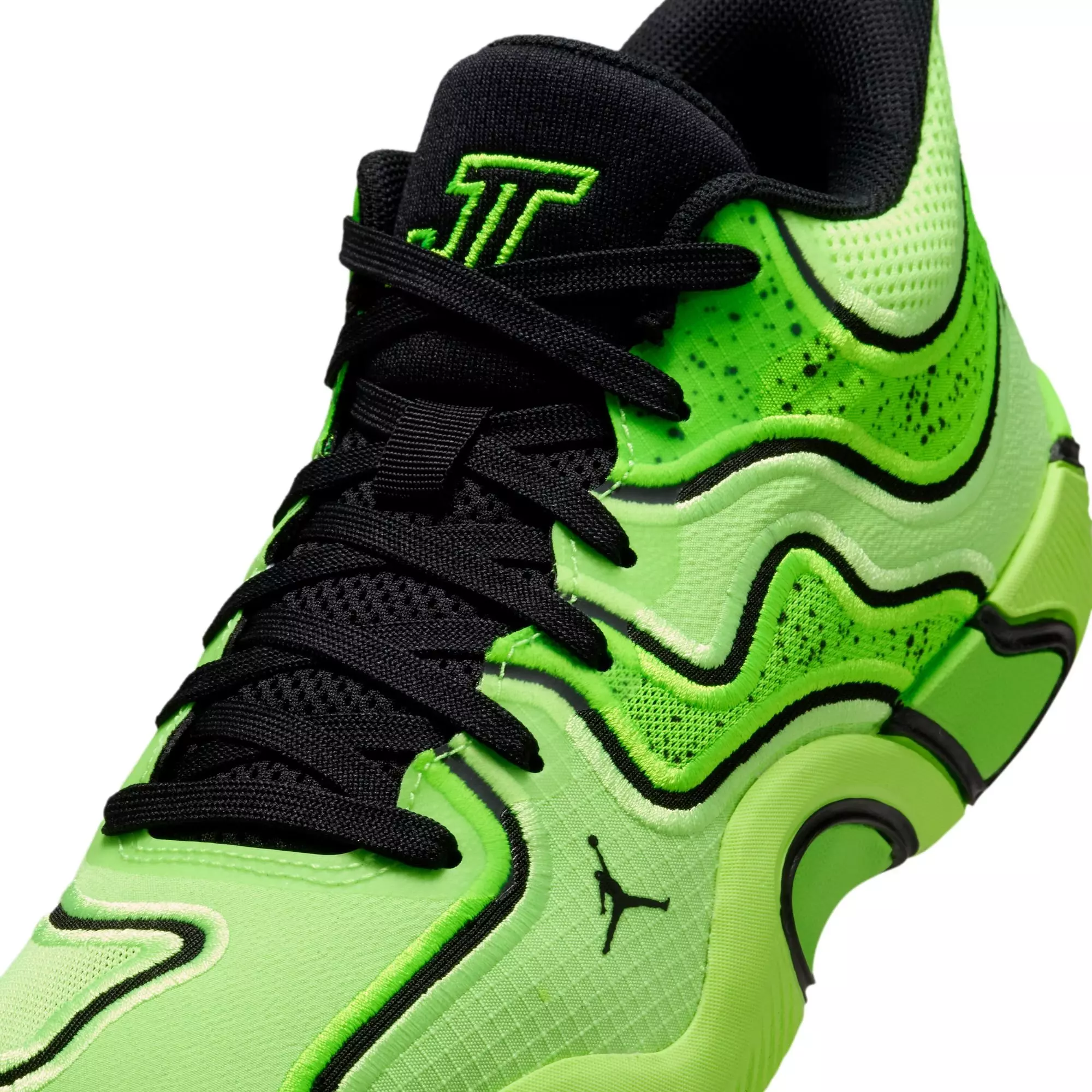 Jordan Tatum 3 "Ghost Green/Black/Electric Green" Grade School Boys' Shoe - GREEN/WHITE