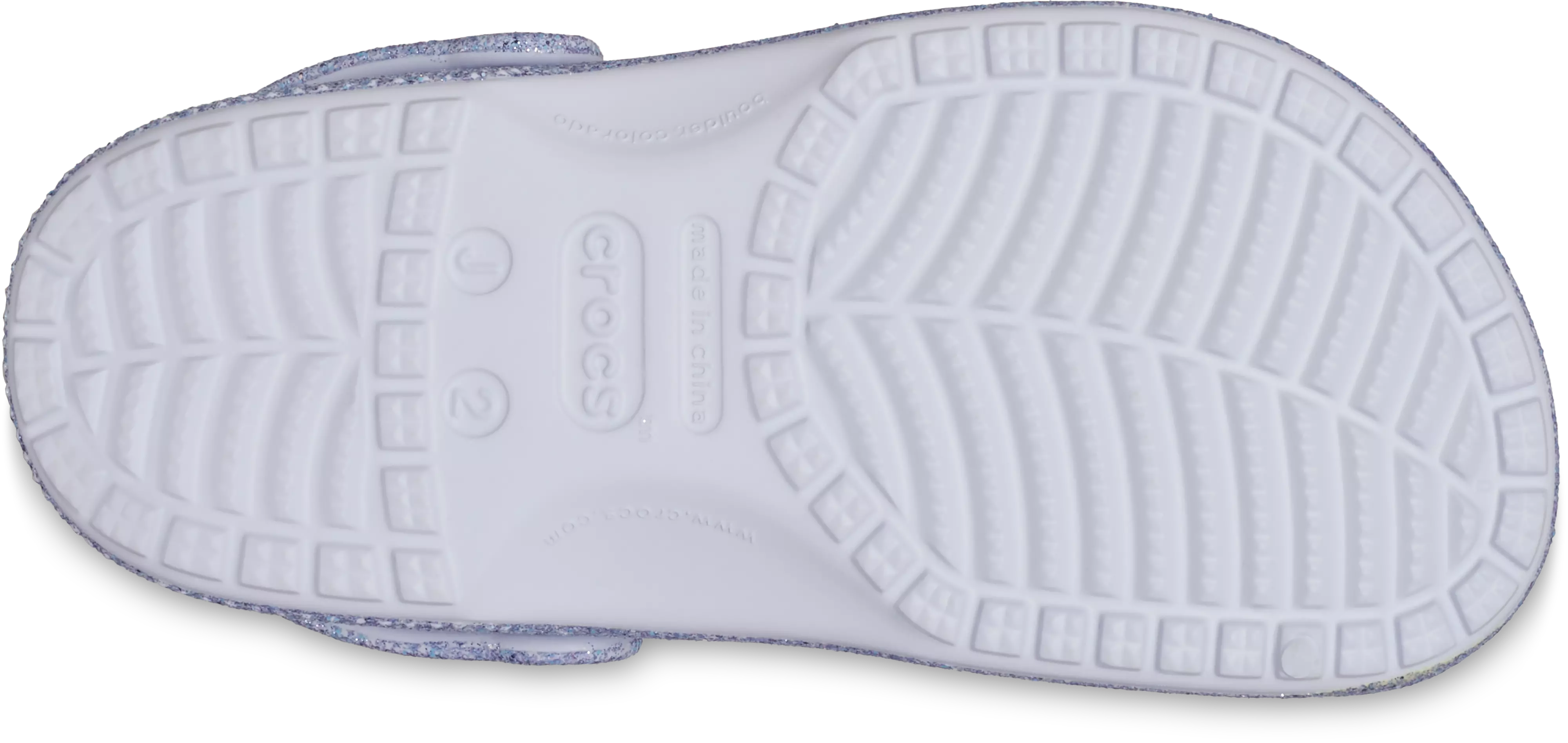 Crocs Classic "Purple Glitter" Preschool Girls' Clog - PURPLE