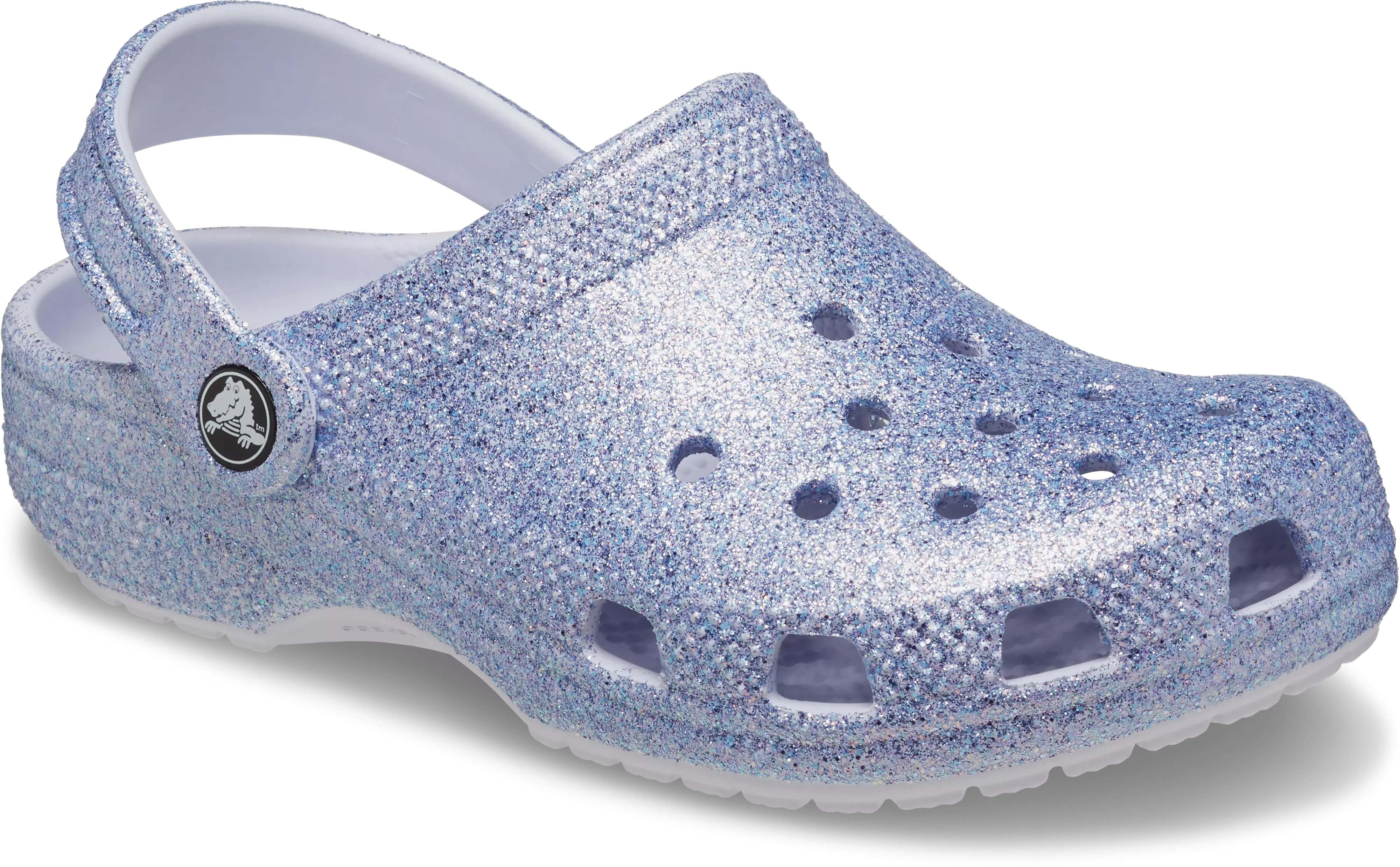 Crocs Classic "Purple Glitter" Preschool Girls' Clog - PURPLE