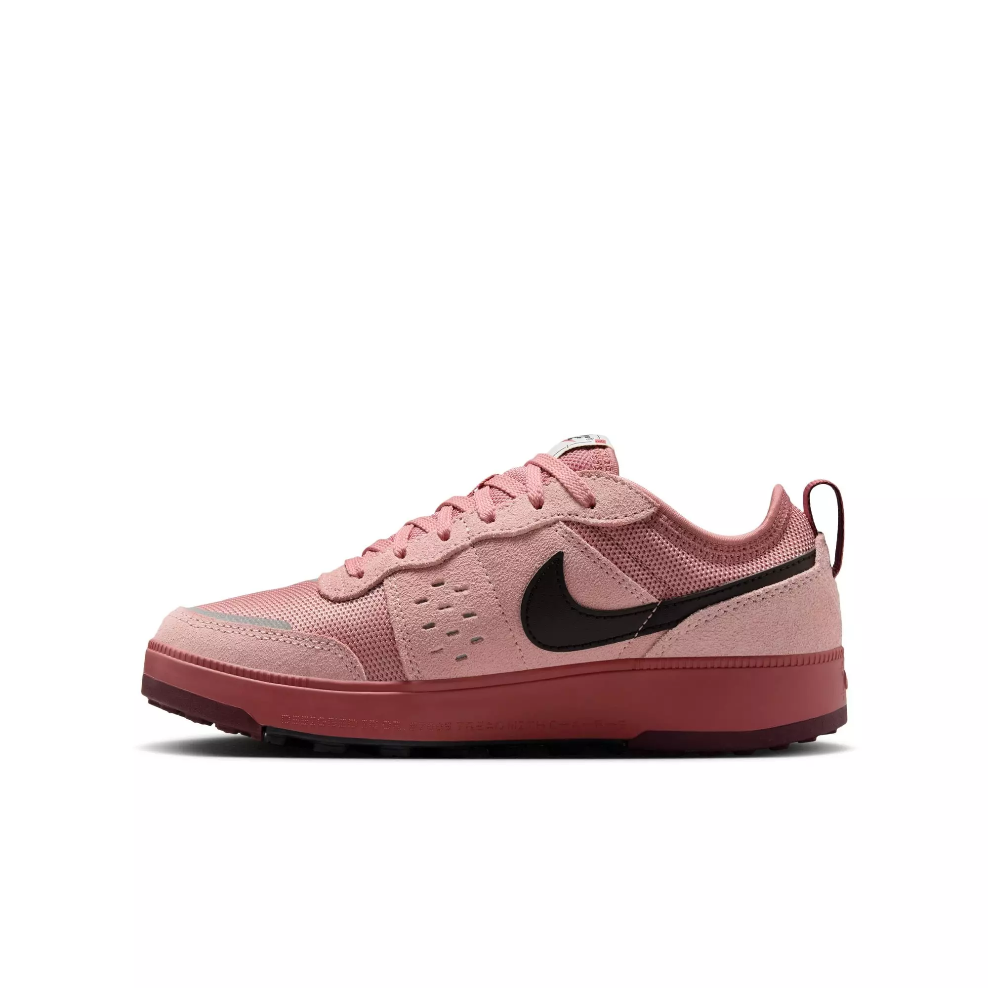 Nike C1TY "Red Stardust/Black/Canyon Rust" Grade School Girls' Shoe - DK PINK