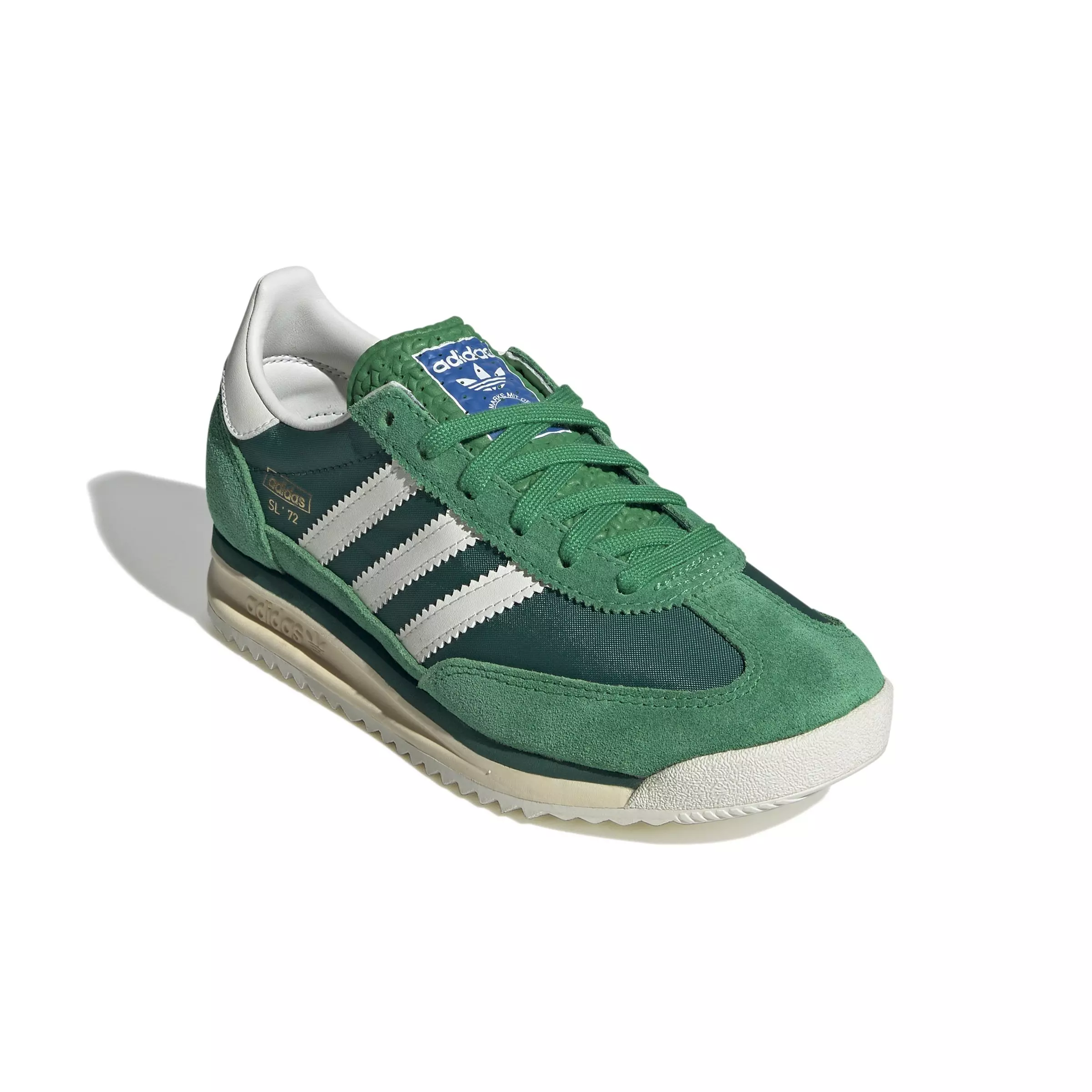 adidas Originals SL 72 "Collegiate Green/Core White" Grade School Boys' Shoe - GREEN/WHITE