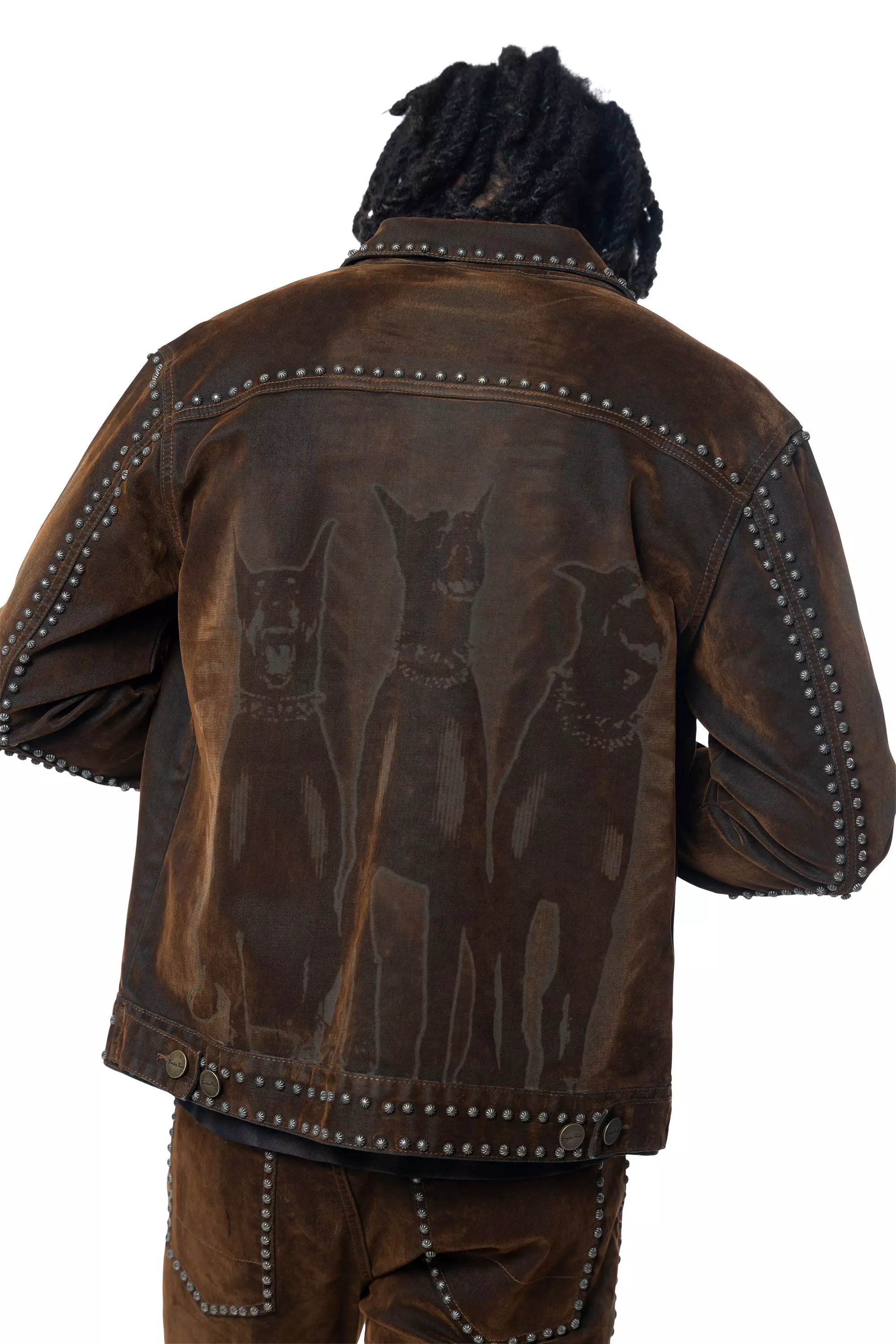 Smoke Rise Men's Doberman Flocked Jacket - Dorset - BROWN