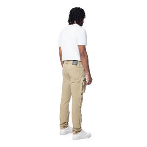Smoke Rise Men's Slim Fit Twill Cargo Pants - Khaki