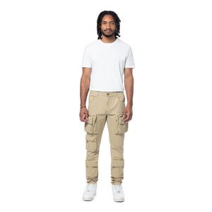 Smoke Rise Men's Slim Fit Twill Cargo Pants - Khaki