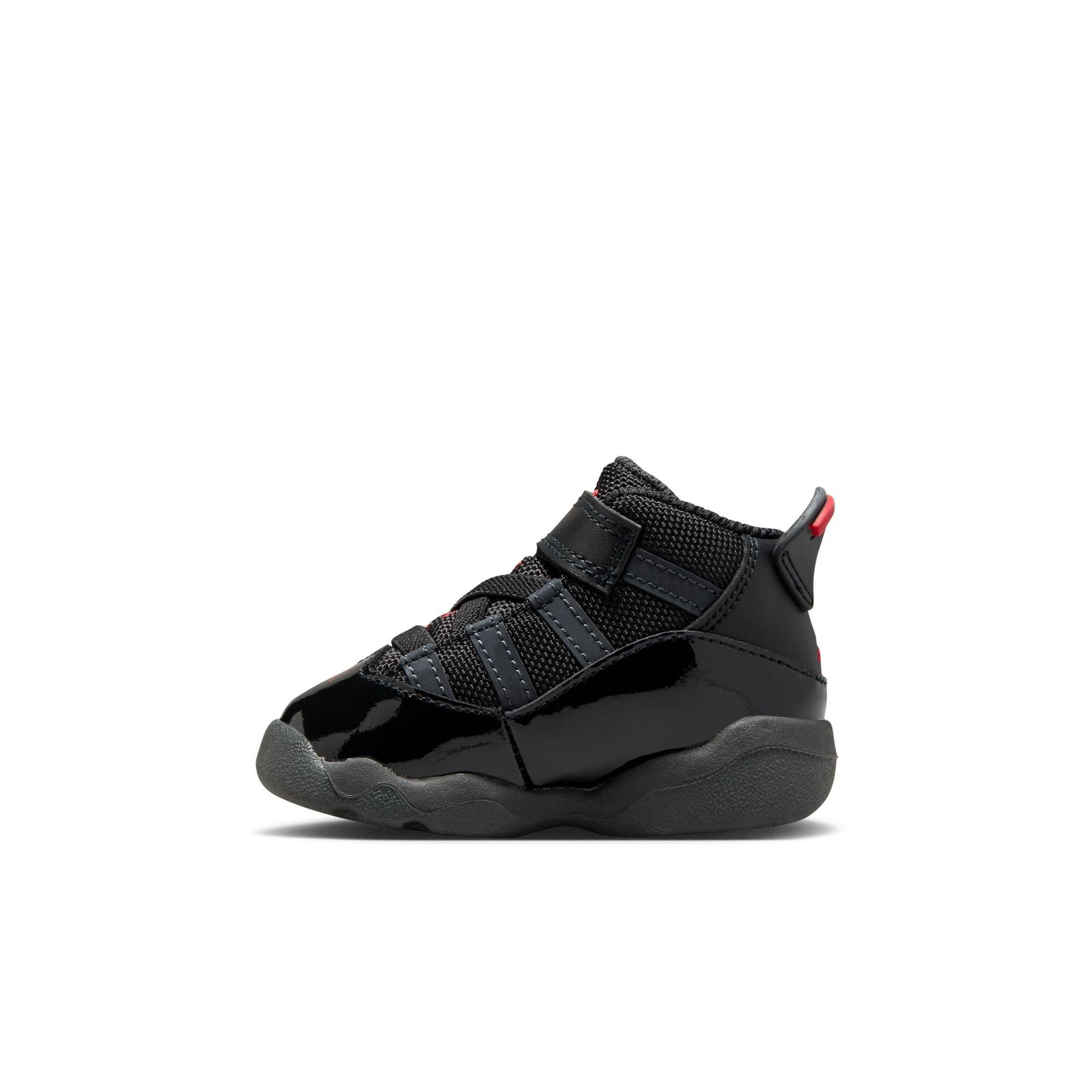 Jordan 6 Rings Toddler Boys' "Black/Fire Red/Anthracite" Shoe