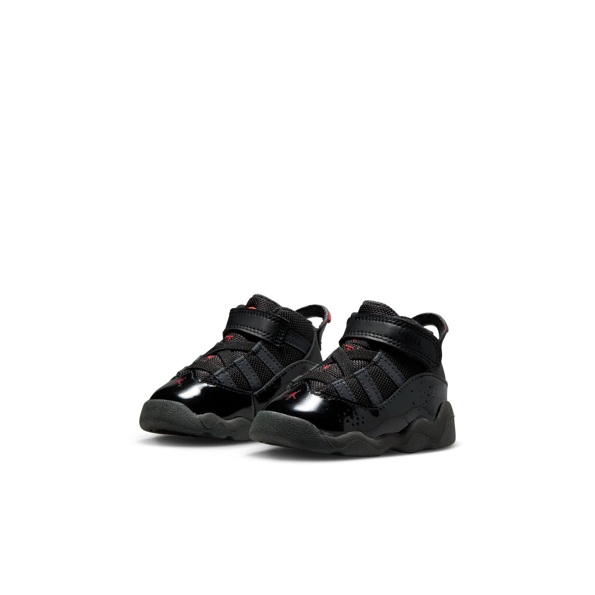 Jordan 6 Rings Toddler Boys' "Black/Fire Red/Anthracite" Shoe