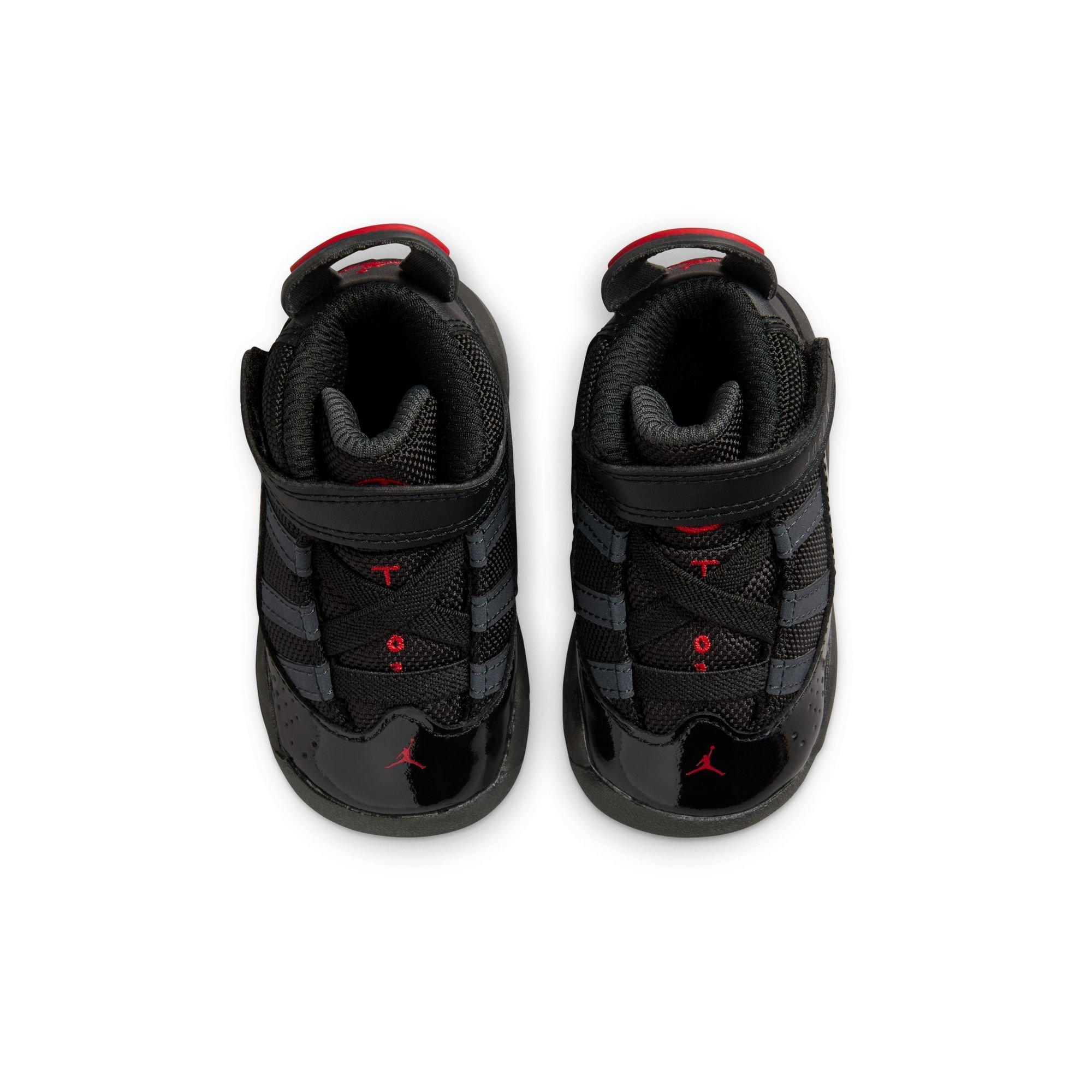 Jordan 6 Rings Toddler Boys' "Black/Fire Red/Anthracite" Shoe