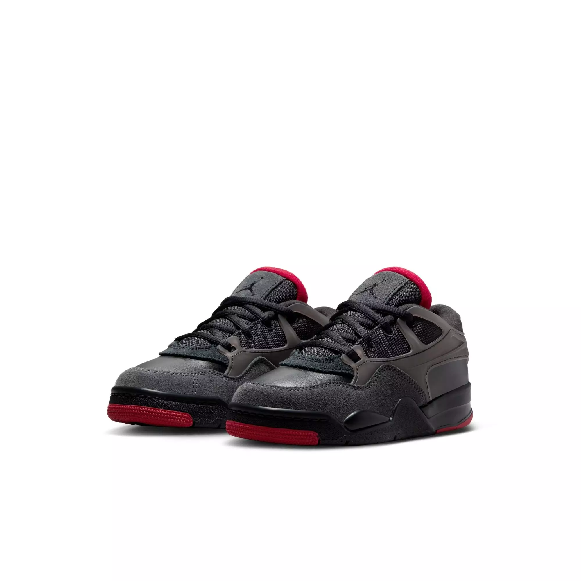 Jordan 4 RM "Black/Varsity Red/Anthracite" Preschool Boys' Shoe - BLACK/RED/WHITE
