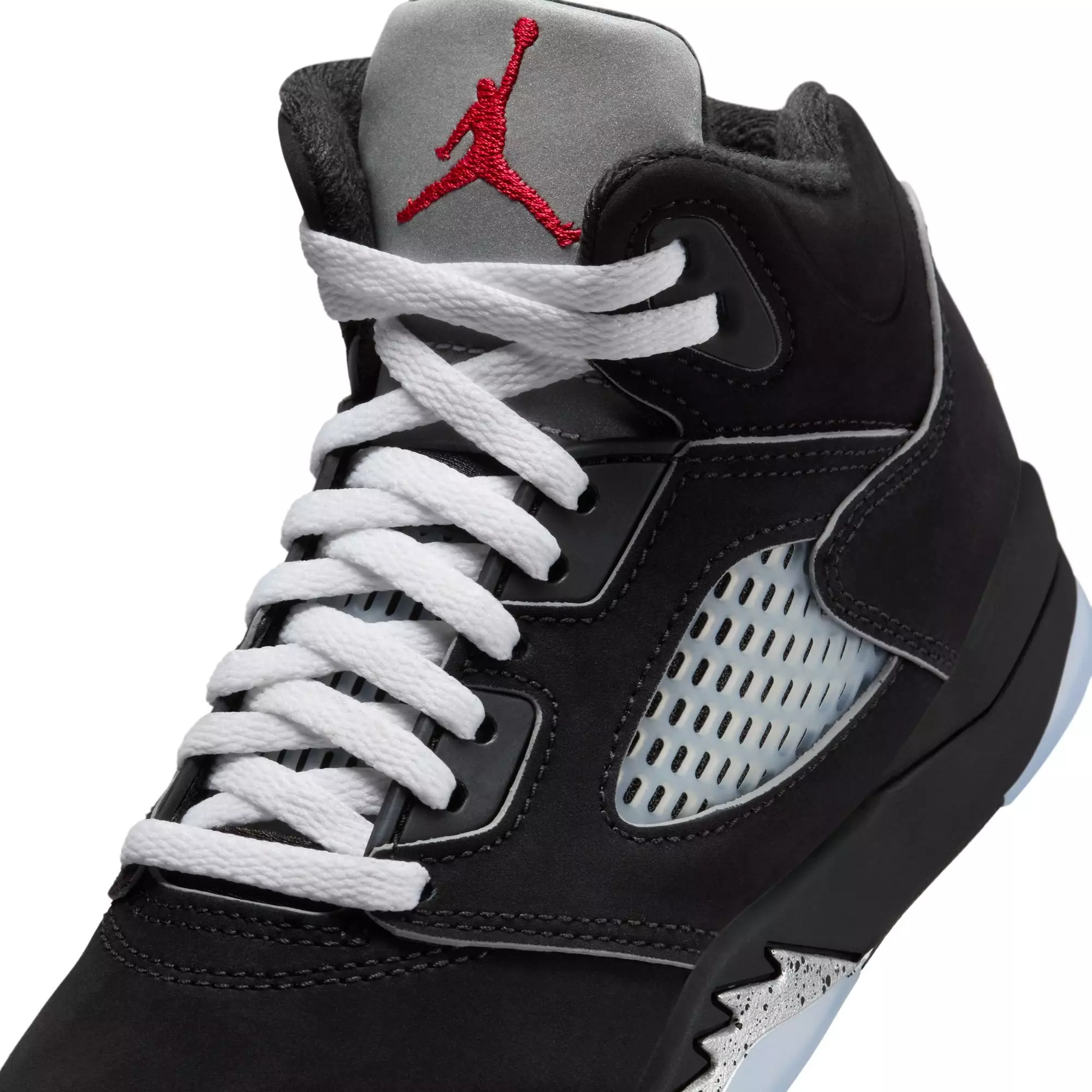 Jordan 5 Retro "Reimagined" Preschool Kids' Shoe - BLACK/WHITE/FIRE RED