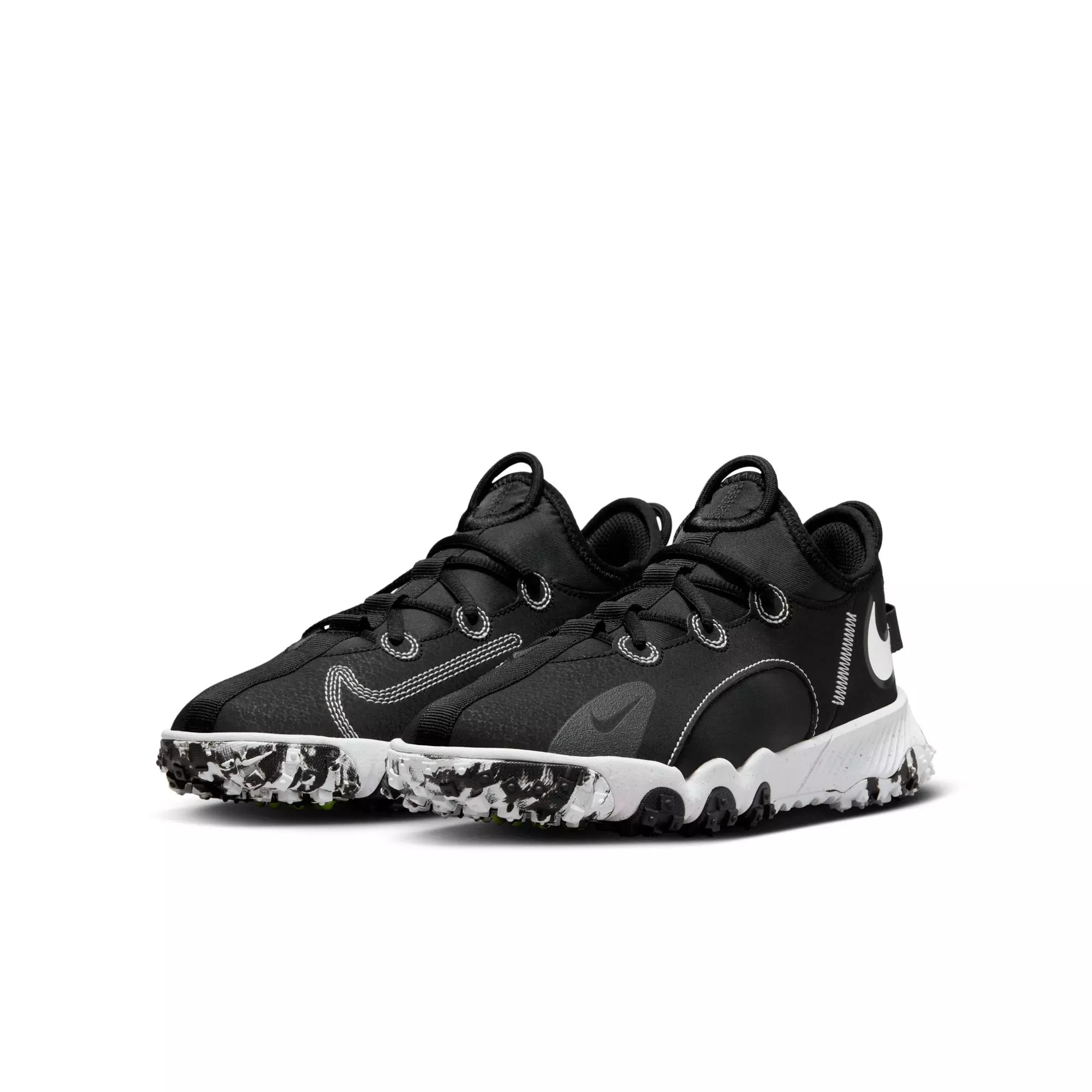 Nike Future Field "Black/White/Dk Smoke Grey/Volt" Grade School Boys' Baseball Shoe - BLACK