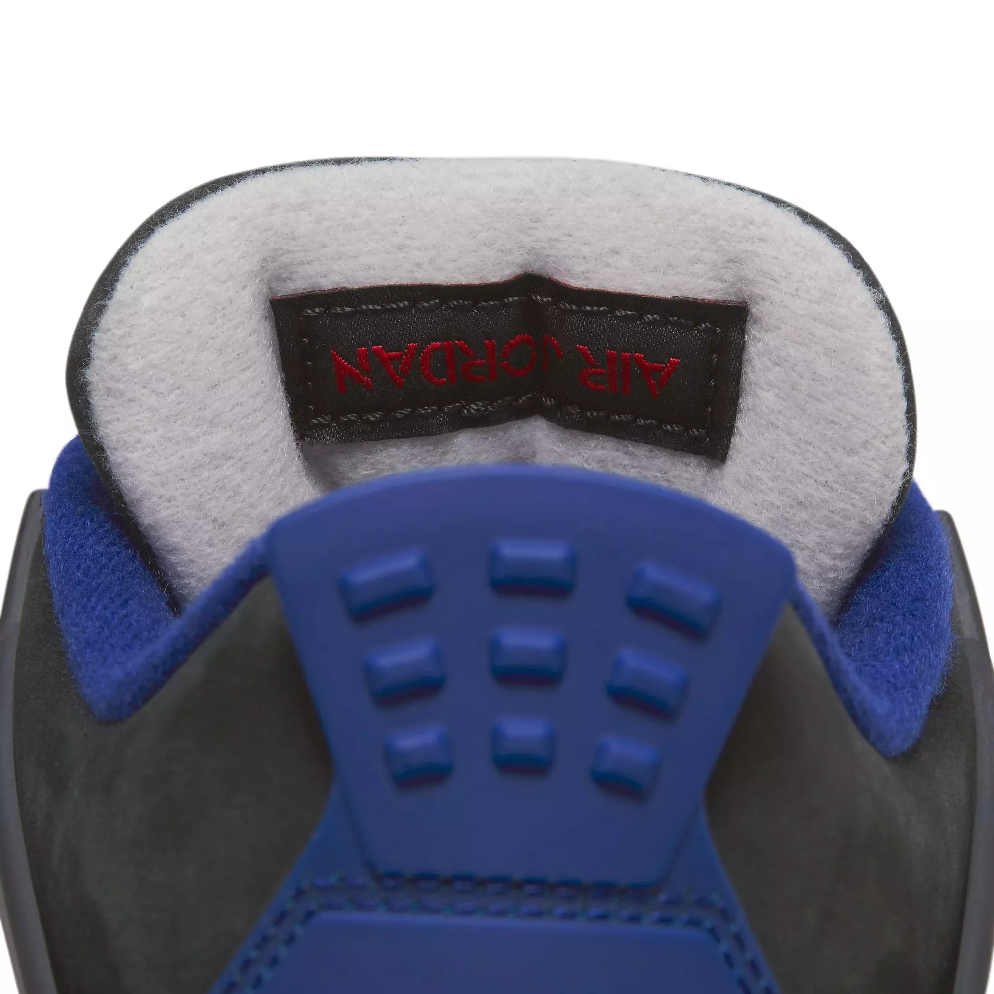 Jordan 4 Retro "Rare Air" Grade School Kids' Shoe - BLACK/FIRE RED/DEEP ROYAL BLUE