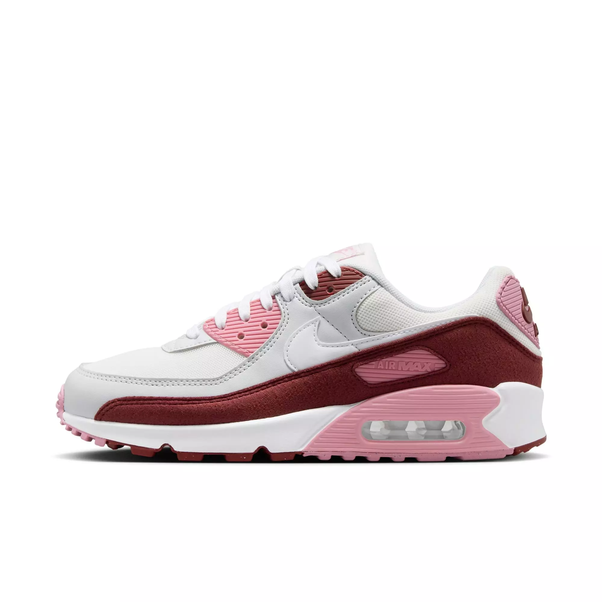 Nike Air Max 90 SE "Dark Team Red/White/Platinum Tint" Women's Shoe - RED/WHITE