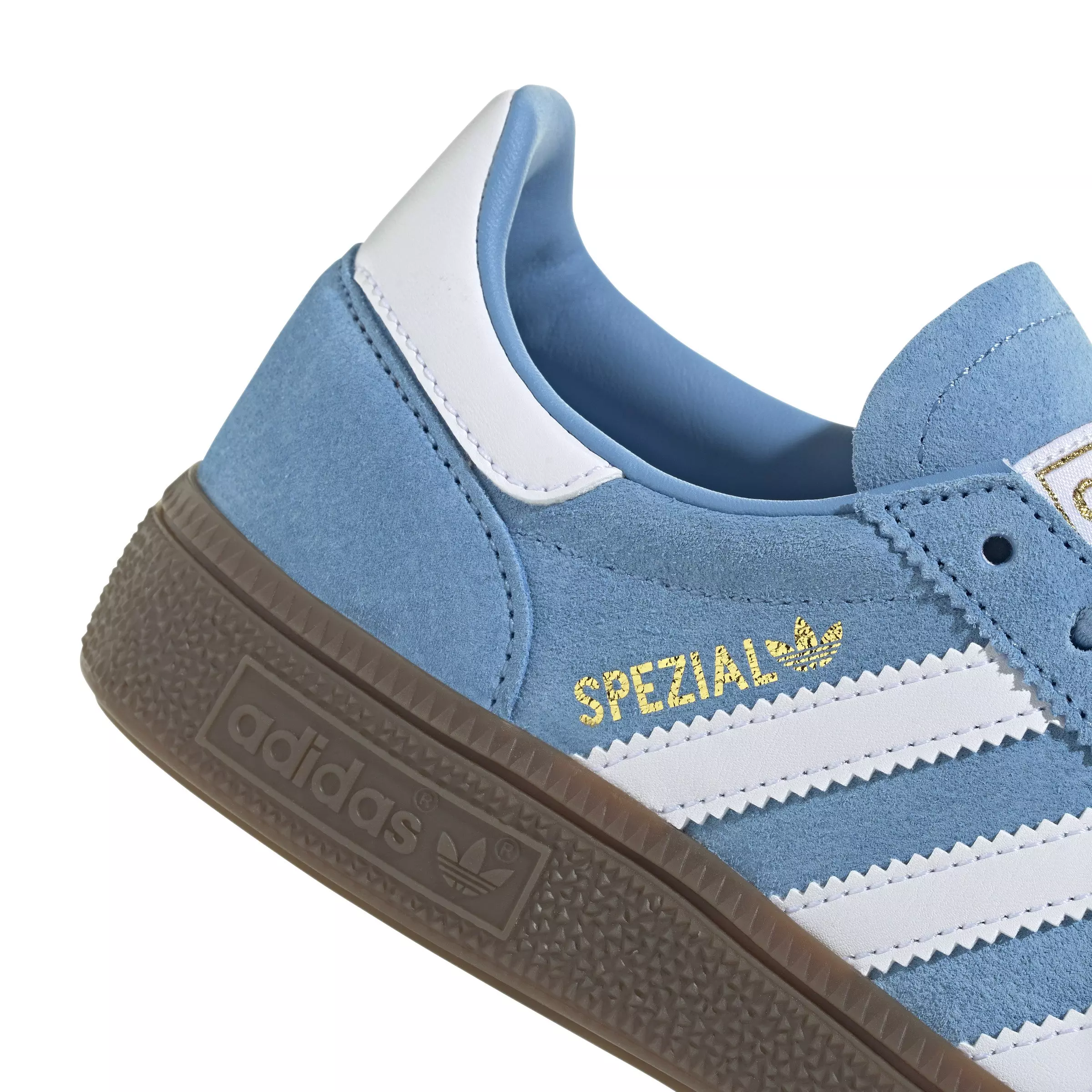 adidas Originals Handball Spezial "Light Blue/Ftwr White/Gum" Grade School Boys' Shoe - CAROLINA BLUE