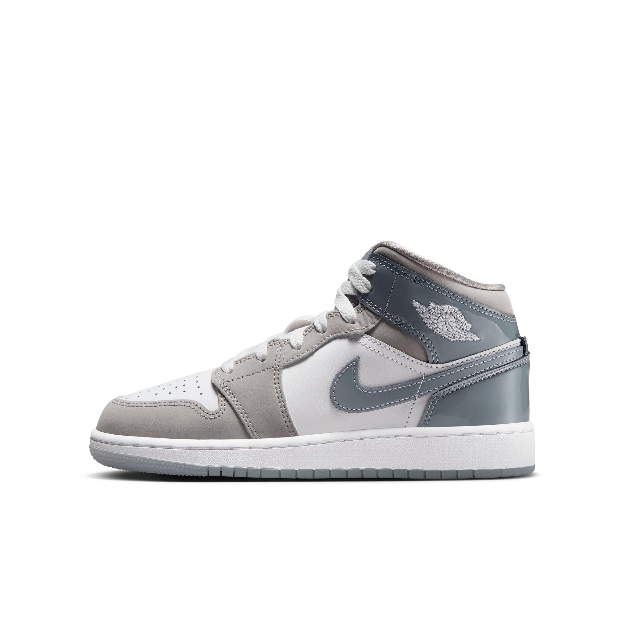 Jordan 1 Mid SE Toddler Boys' "White/Cool Grey/Medium Grey" Shoe
