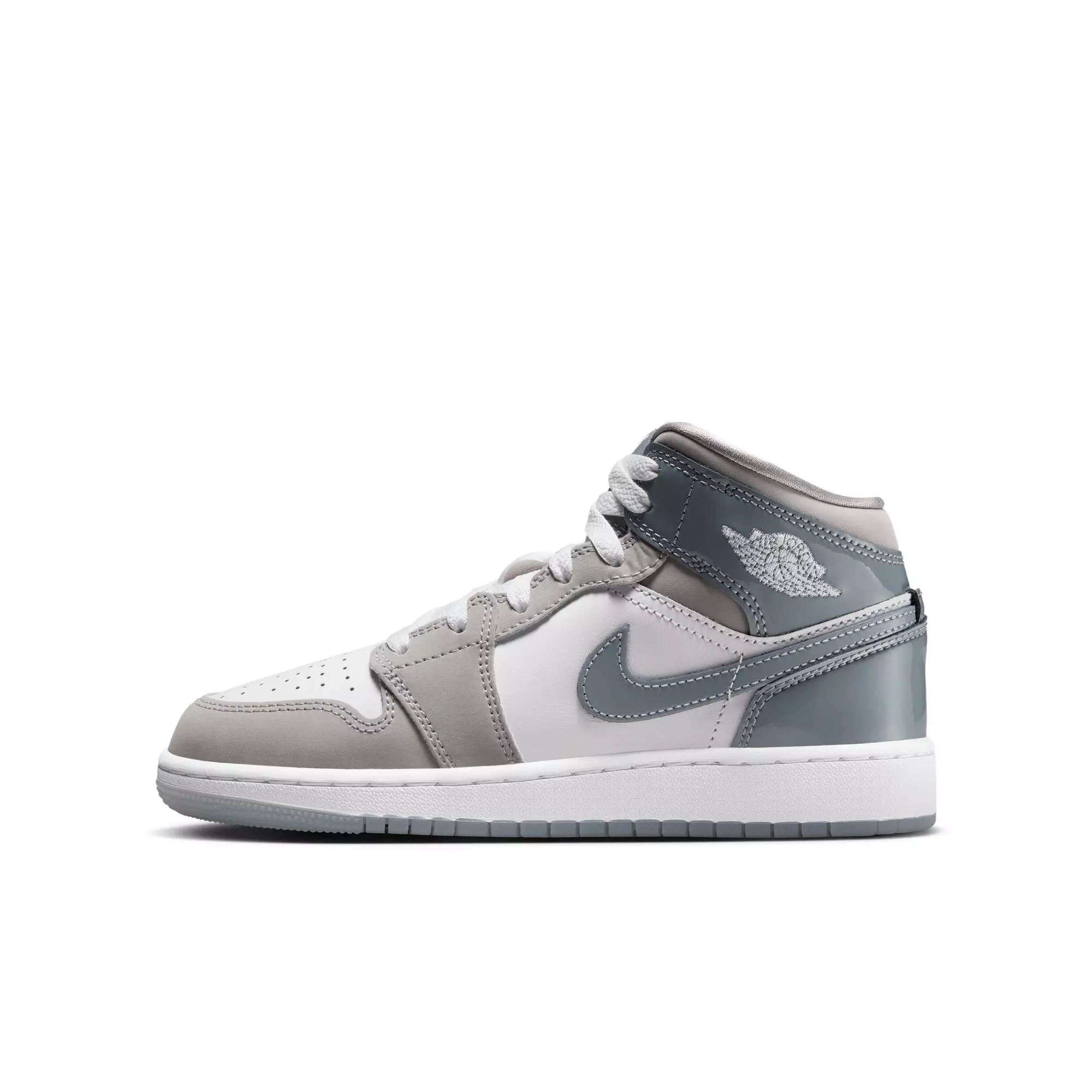 Jordan 1 Mid SE "White/Cool Grey/Medium Grey" Toddler Boys' Shoe - GREY/WHITE
